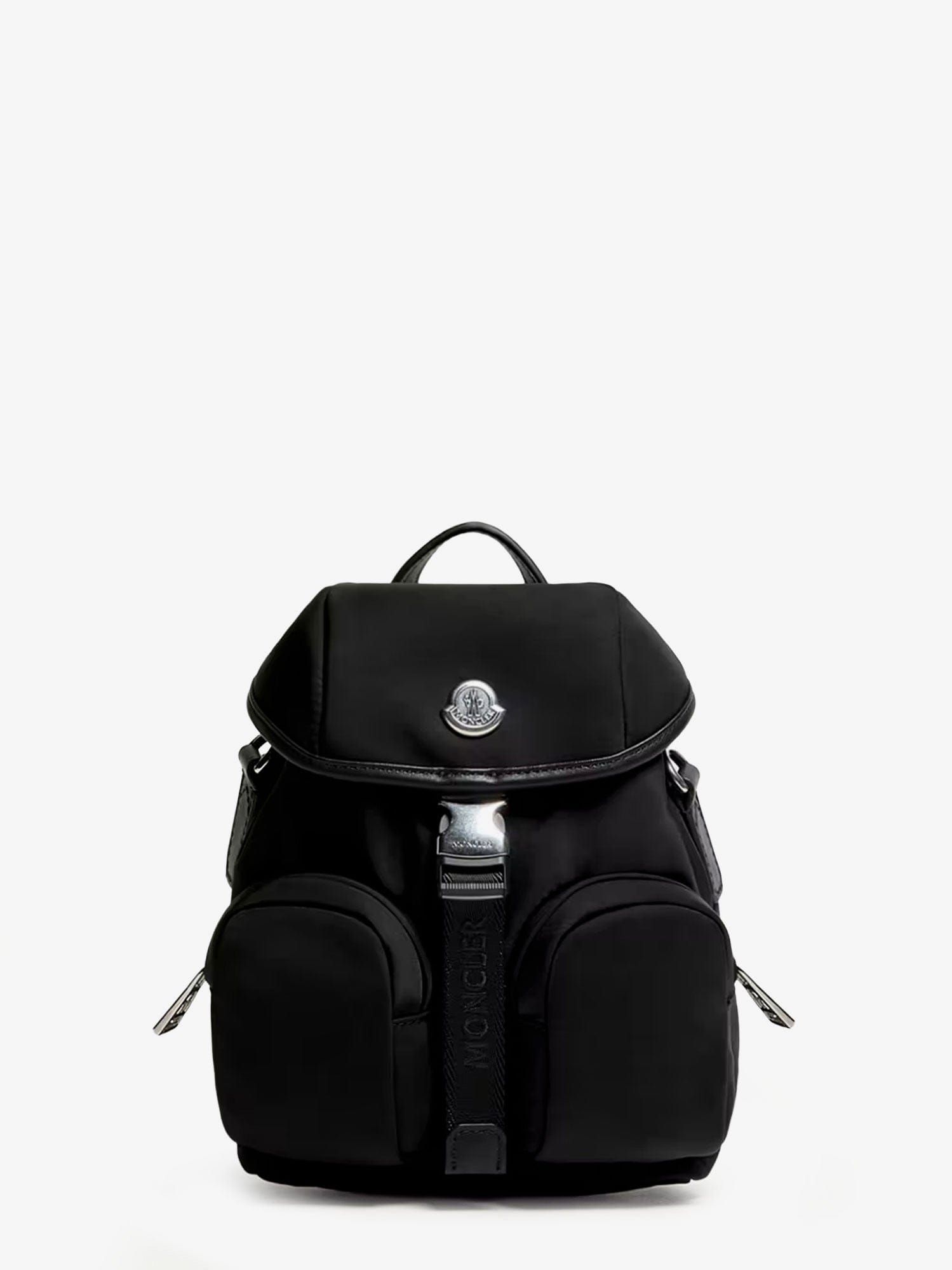 Moncler Trick nylon crossbody bag with logo patch on the front