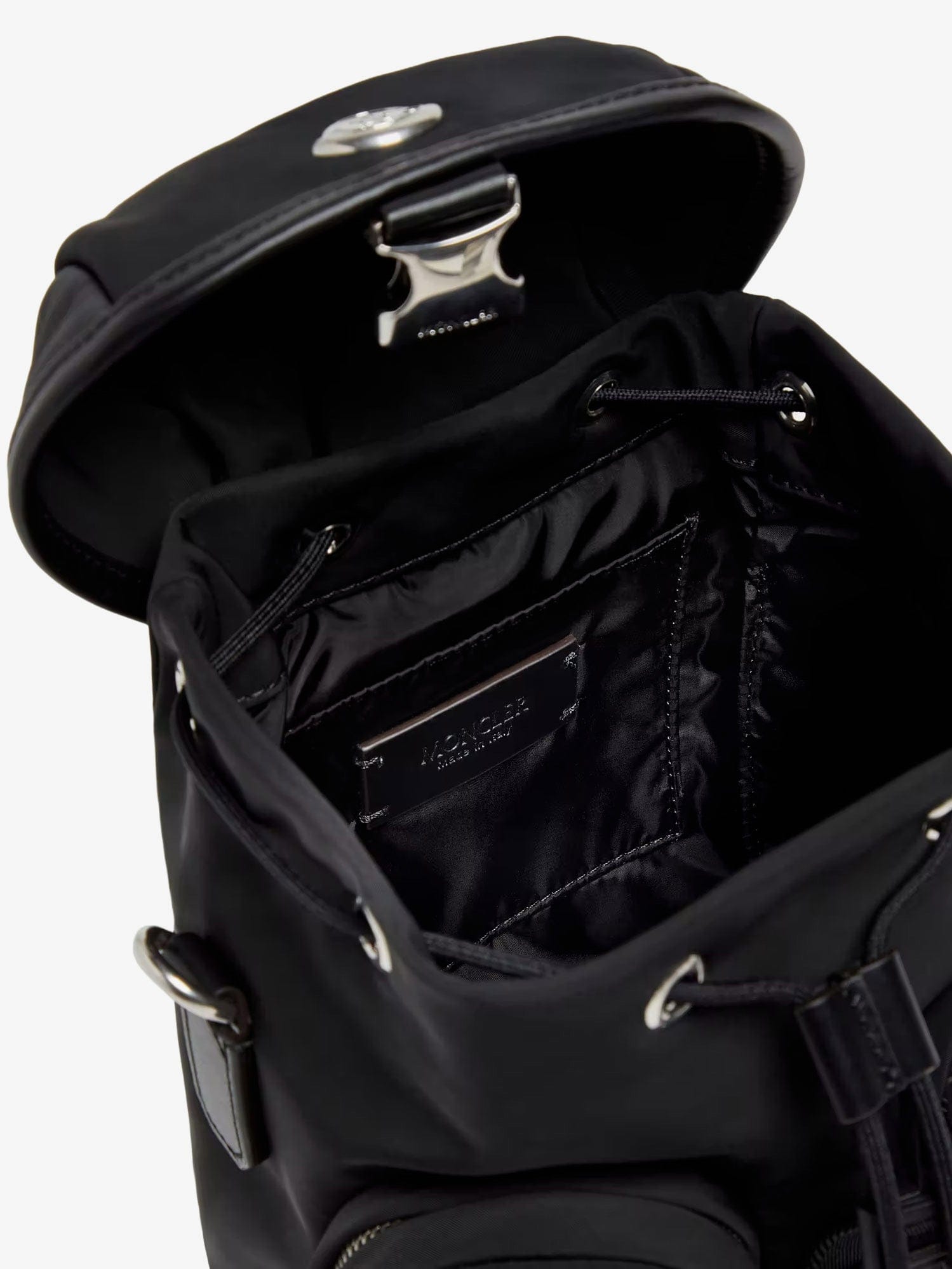 Moncler Trick nylon crossbody bag with logo patch on the front