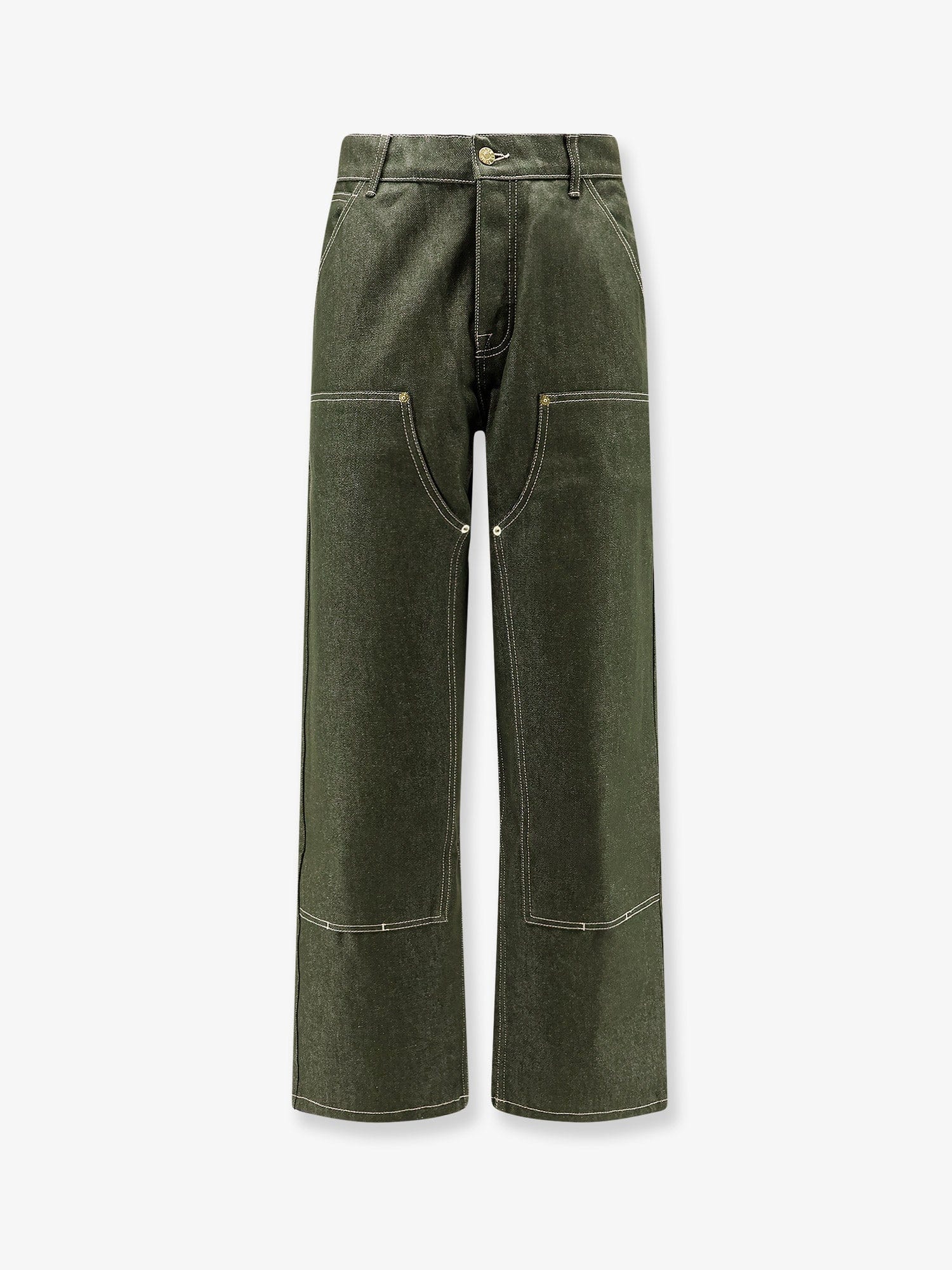 WALK IN PARIS Double Knee green denim trousers