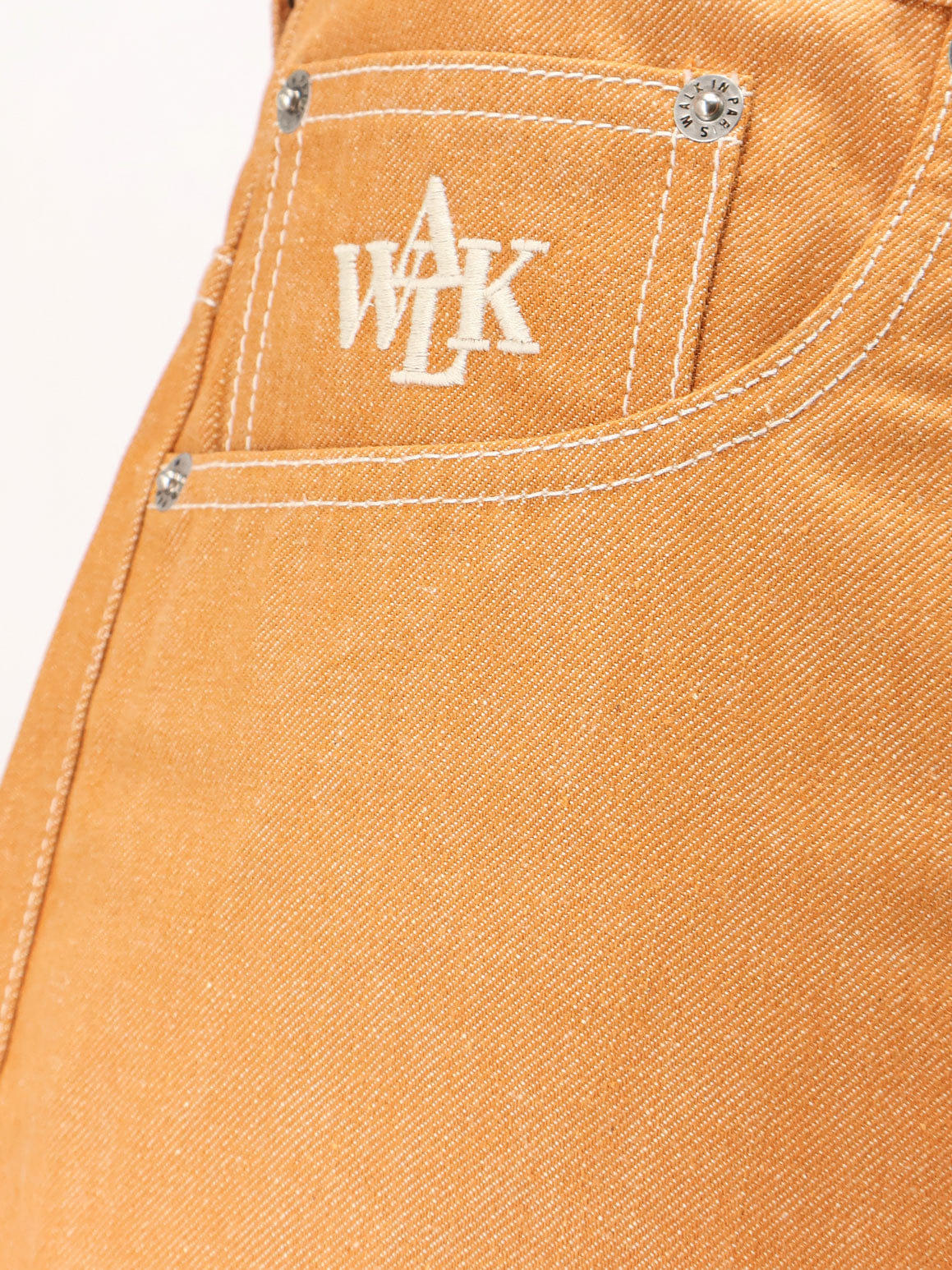 WALK IN PARIS Baggy Orange Denim Shorts