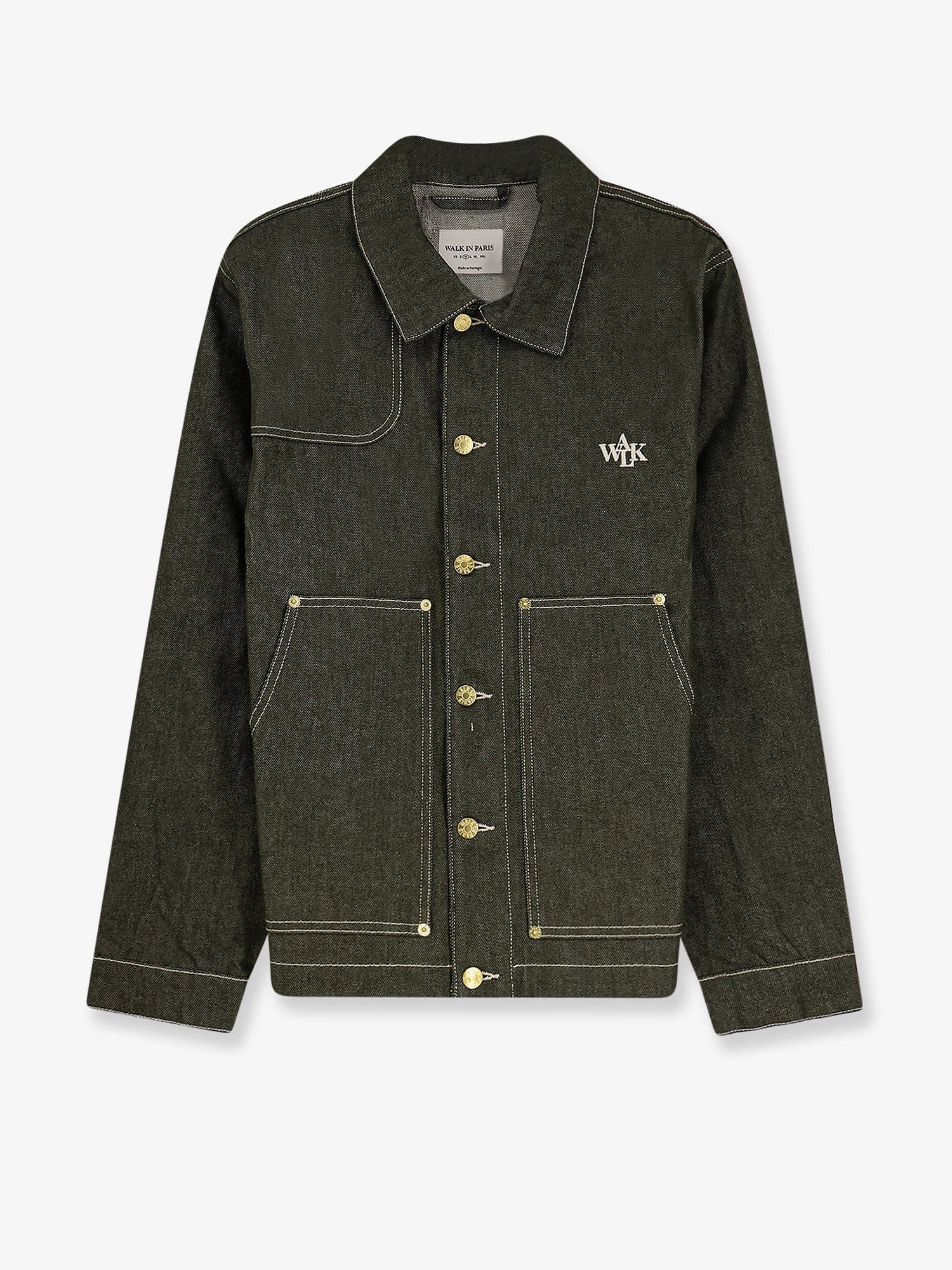 WALK IN PARIS Carpenter's green denim jacket
