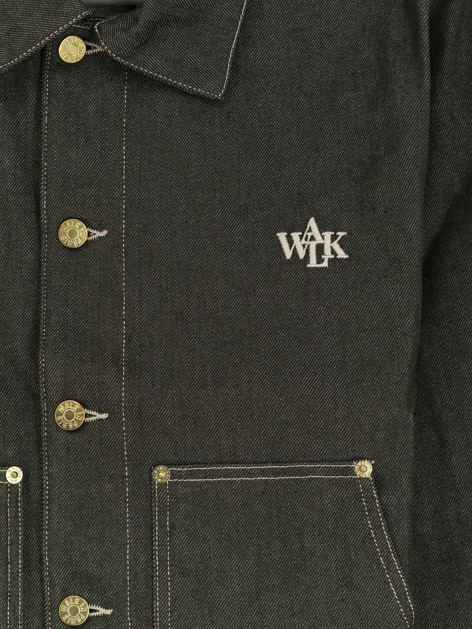 WALK IN PARIS Carpenter's green denim jacket