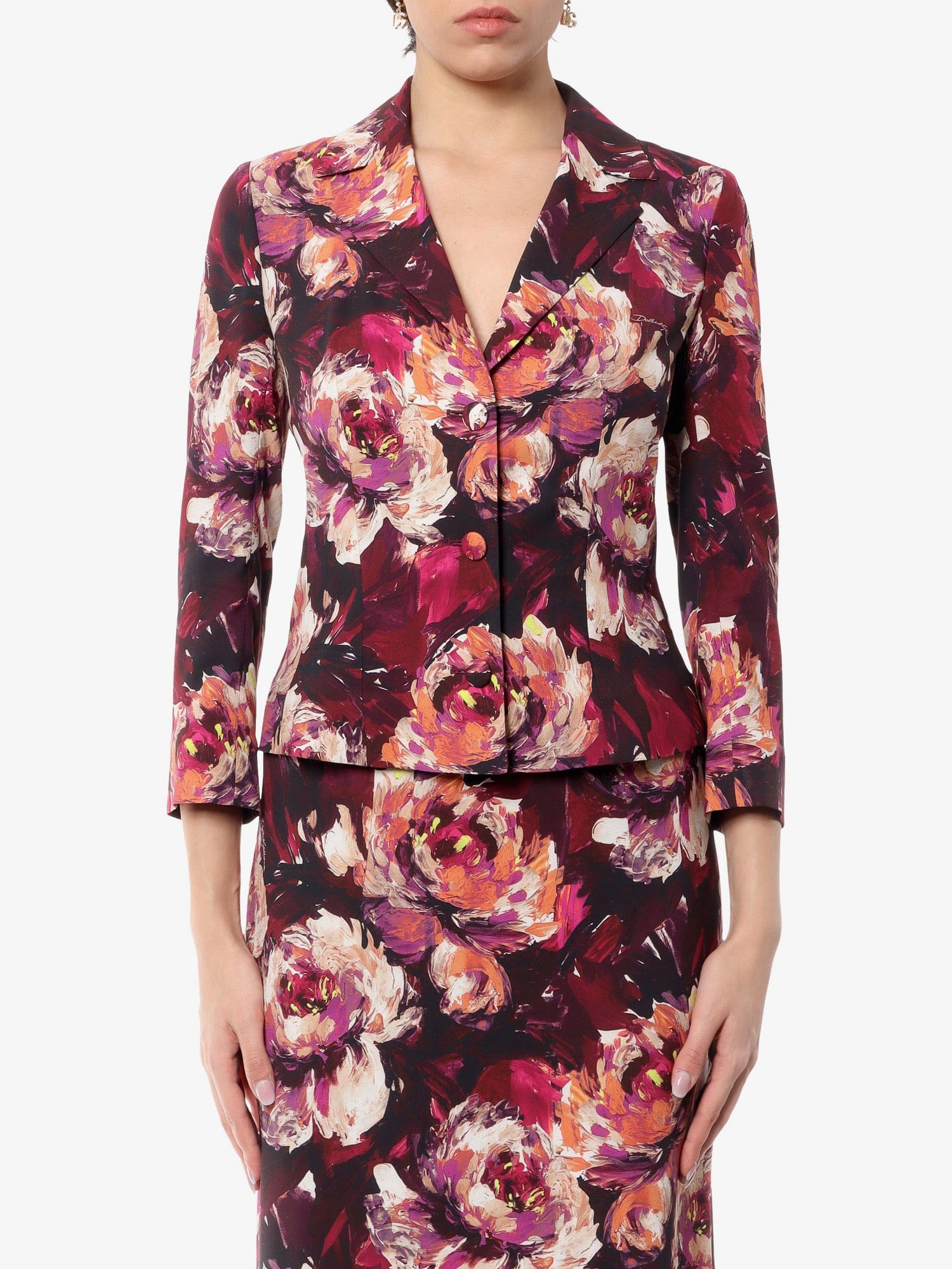 Dolce & Gabbana Cady blazer with peonie flower print