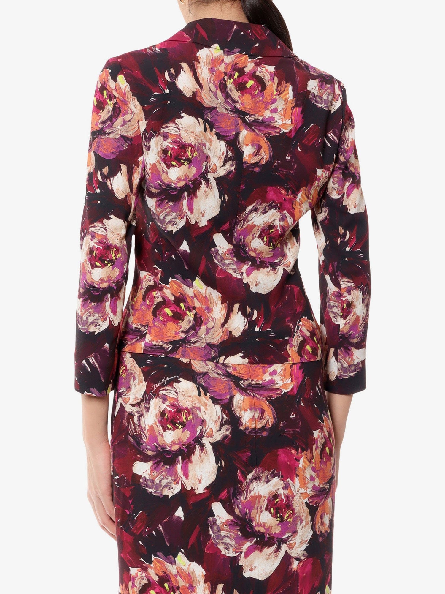 Dolce & Gabbana Cady blazer with peonie flower print