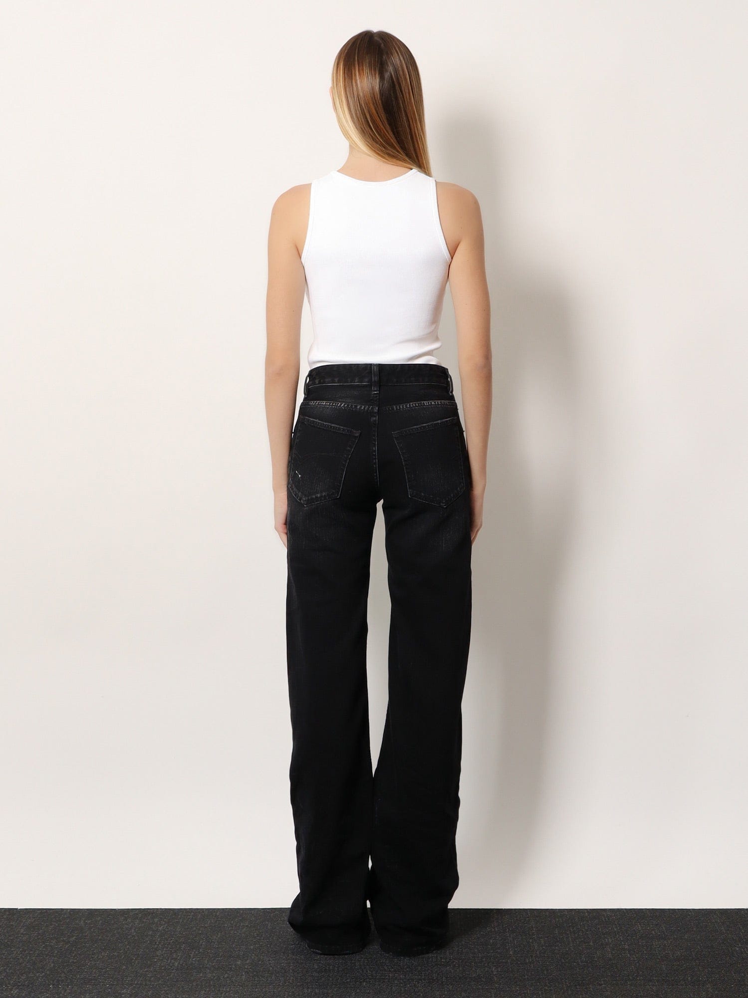 Balenciaga Ribbed viscose blend tank top