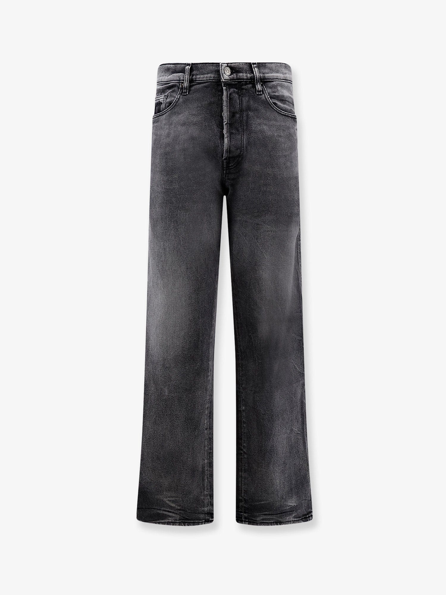 NUMERI 123456789 Denim trousers with back logo patch