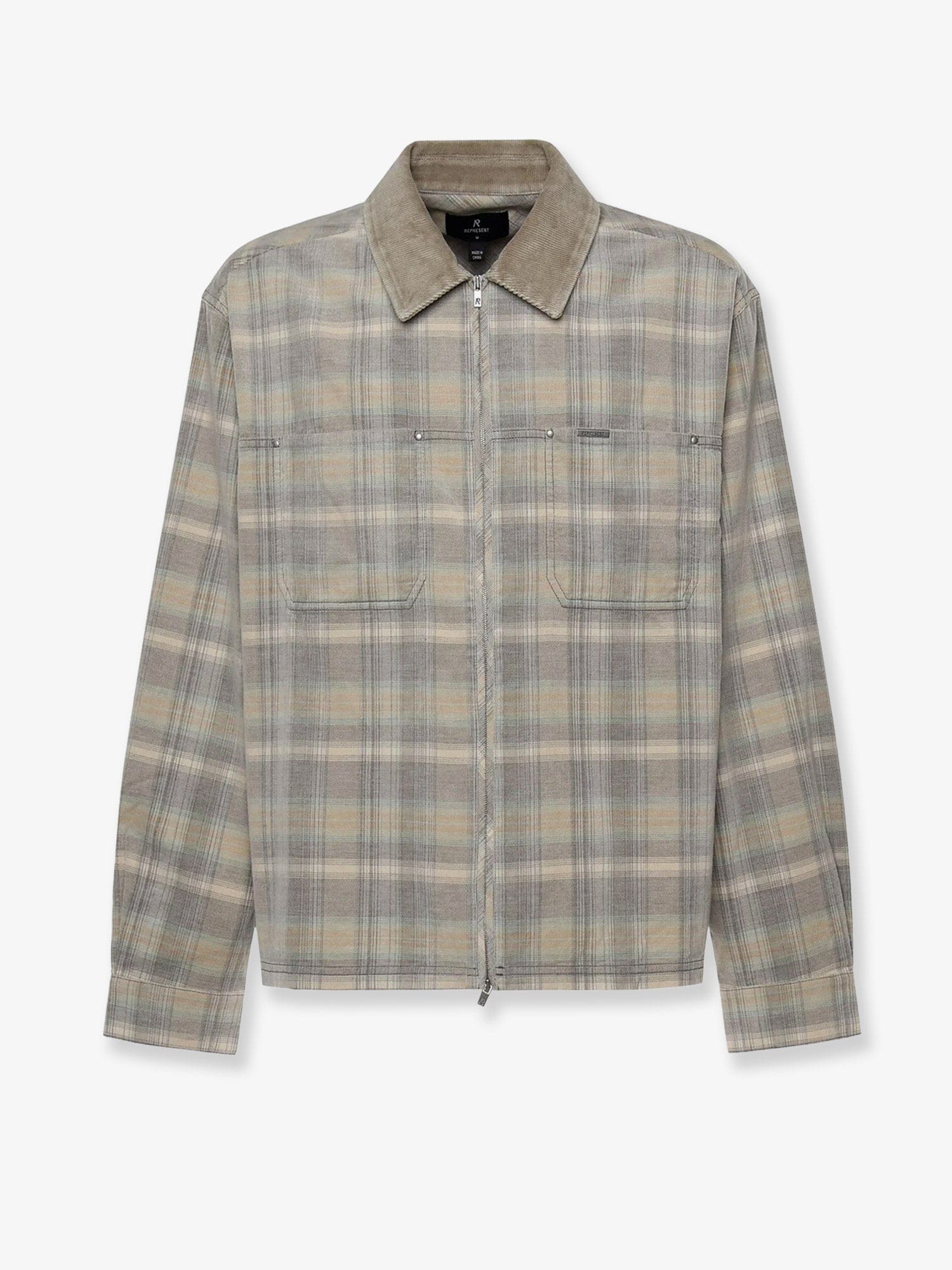 Represent Corduroy shirt with check motif