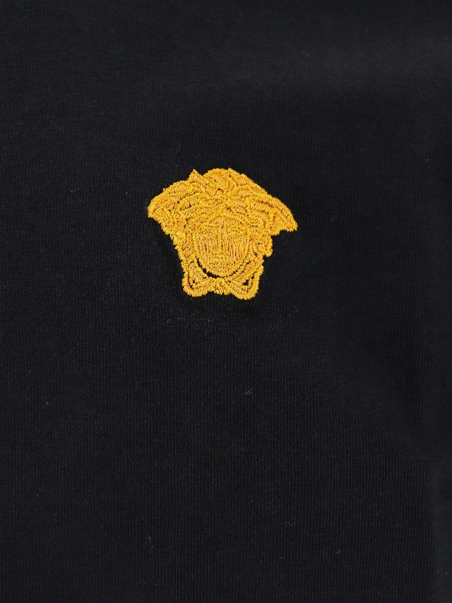 Versace Cotton t-shirt with embroidered logo on the front