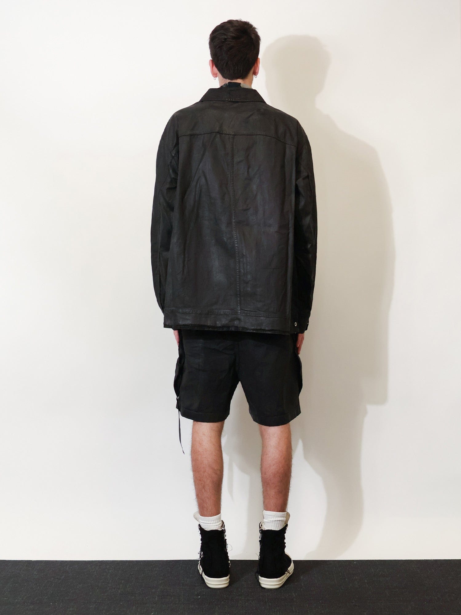 DRKSHDW Waxed black denim jacket