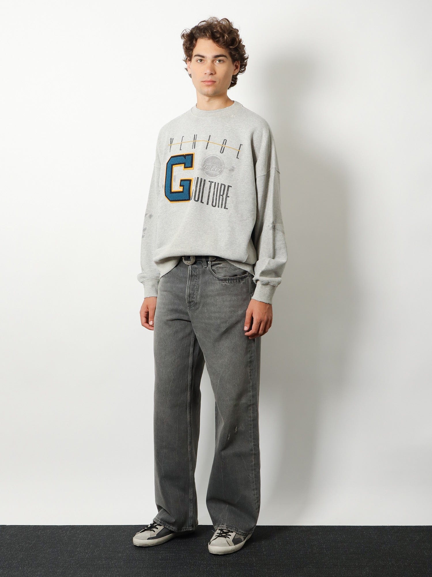 GOLDEN GOOSE DELUXE BRAND Cotton sweatshirt with print on the front