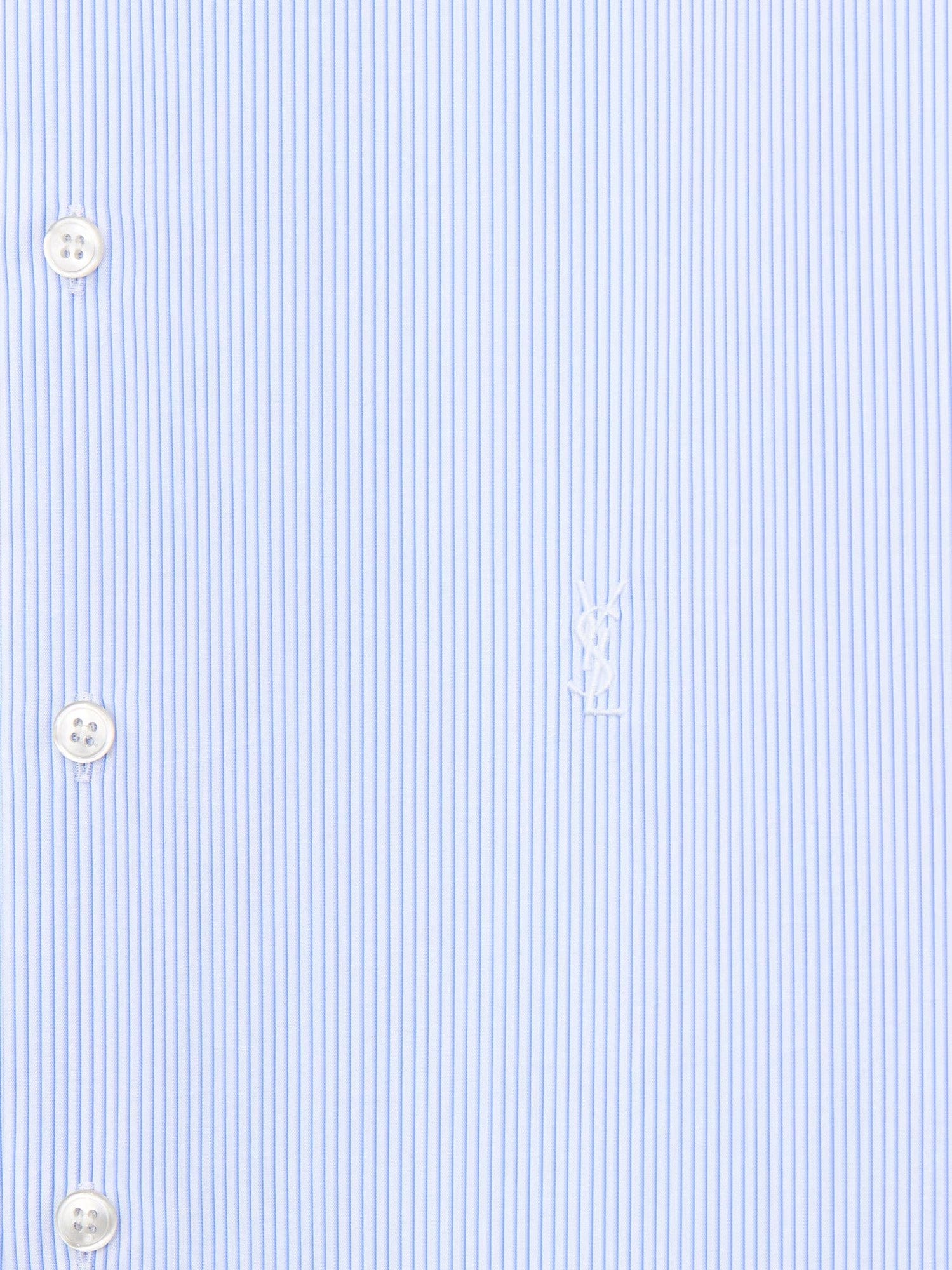 Saint Laurent Cassandre cotton shirt with striped pattern