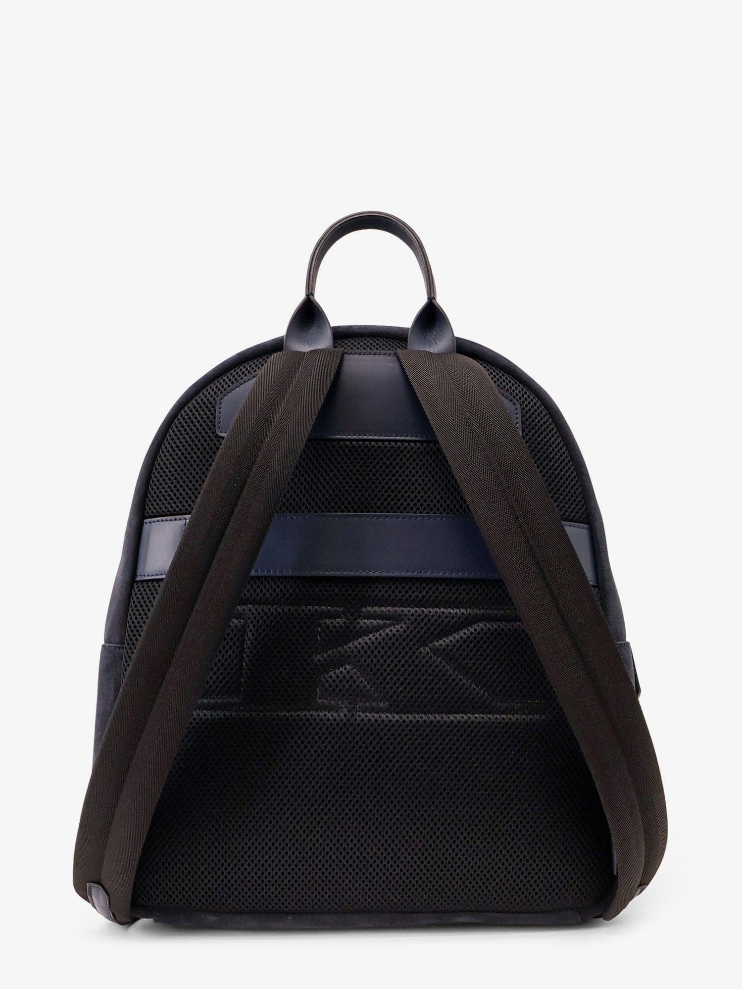 KITON CIRO PAONE Suede backpack with engraved logo