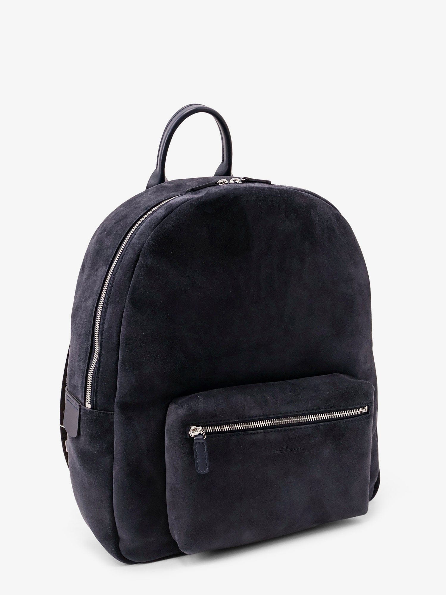 KITON CIRO PAONE Suede backpack with engraved logo