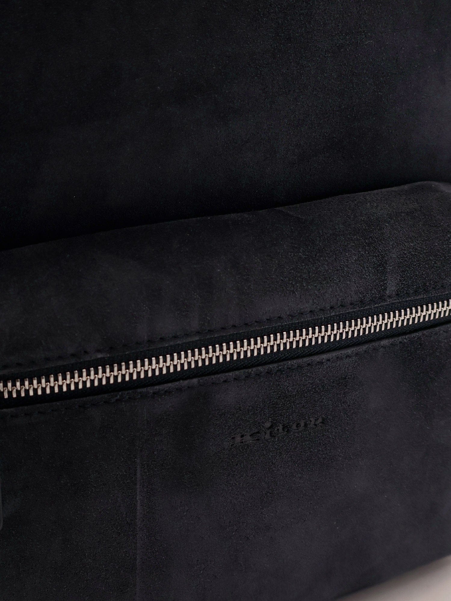KITON CIRO PAONE Suede backpack with engraved logo