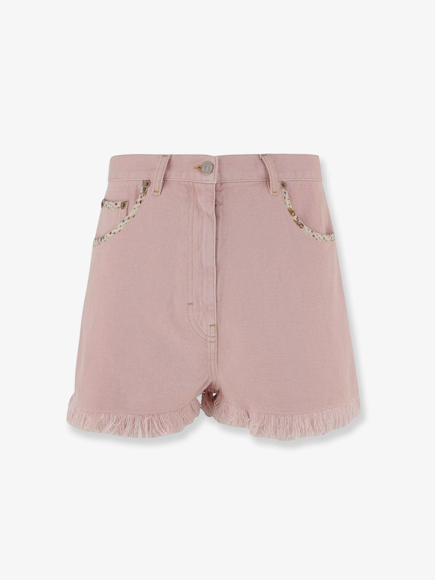 Valentino Denim shorts with frayed edges