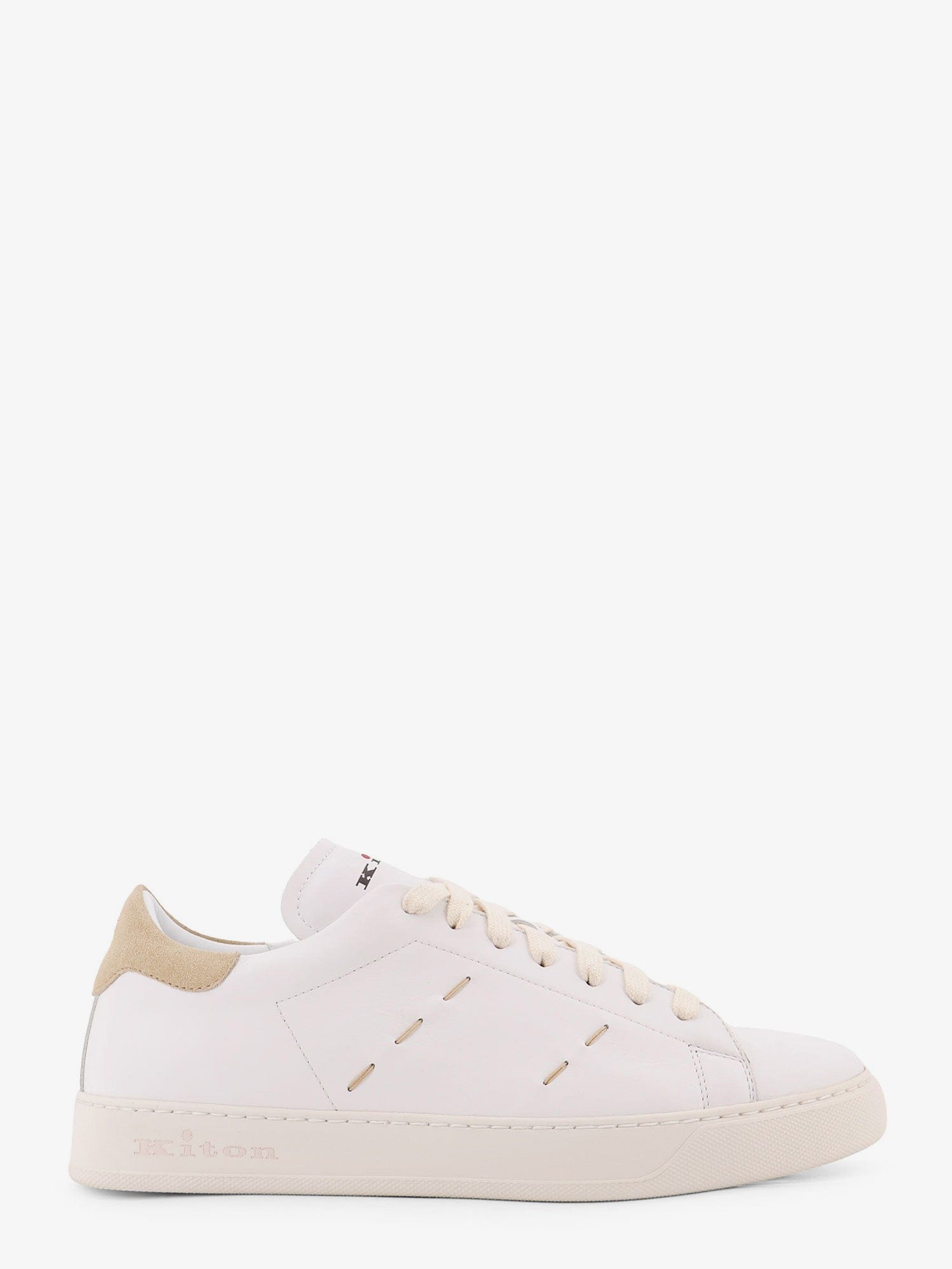 KITON CIRO PAONE Leather sneakers with iconic stitching