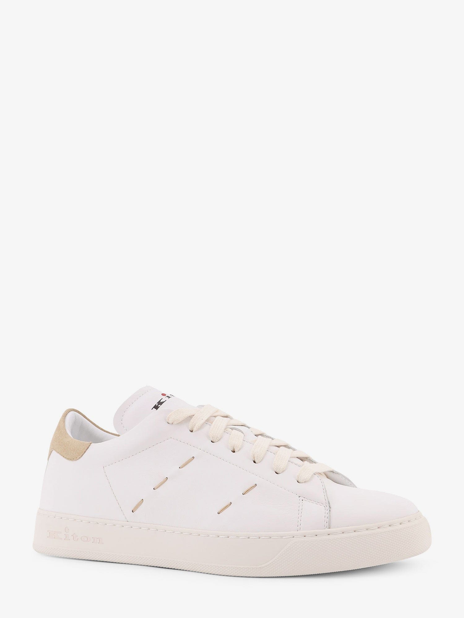 KITON CIRO PAONE Leather sneakers with iconic stitching