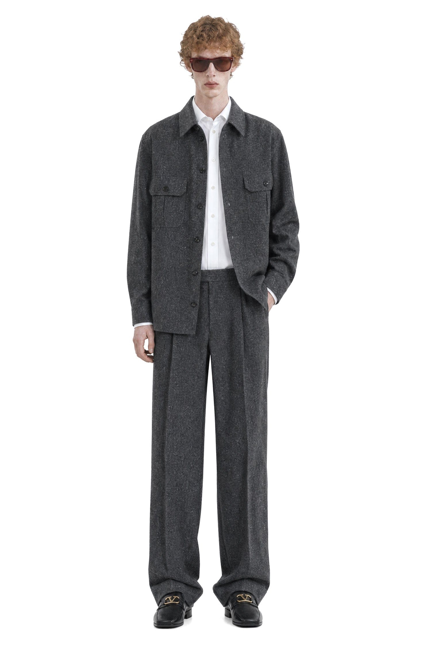 Valentino Boutonné Wool Trousers