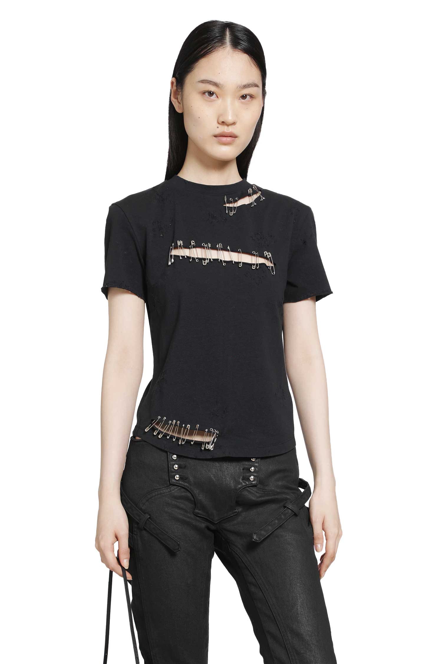DILARA FINDIKOGLU Black Safety Pin T-Shirt