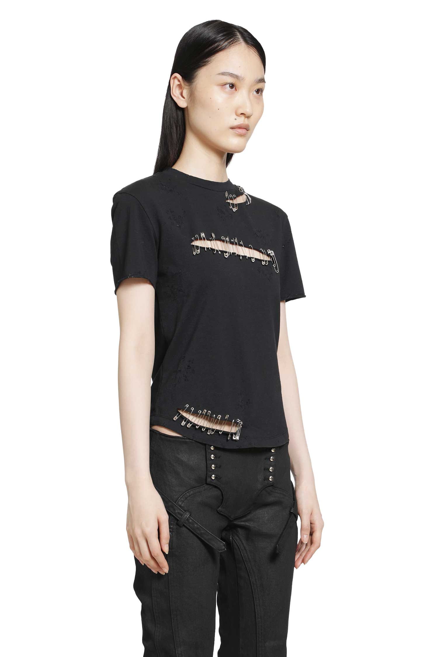 DILARA FINDIKOGLU Black Safety Pin T-Shirt