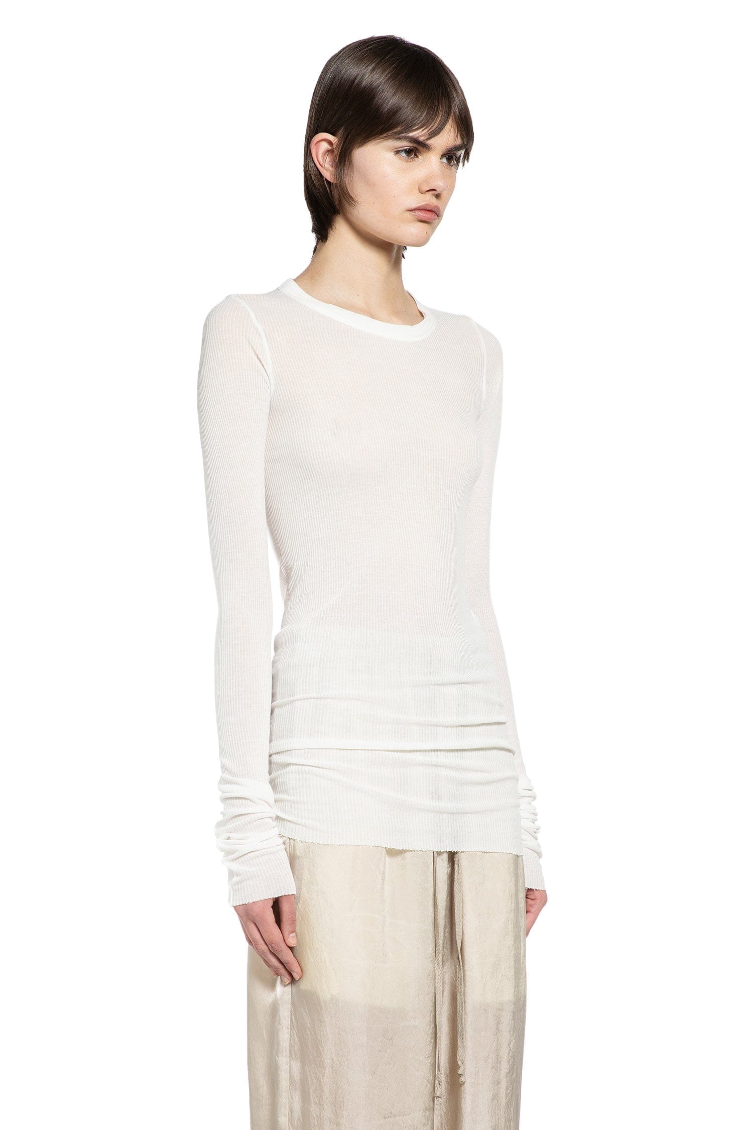 Rick Owens Temple Rib Long Sleeve T-Shirt