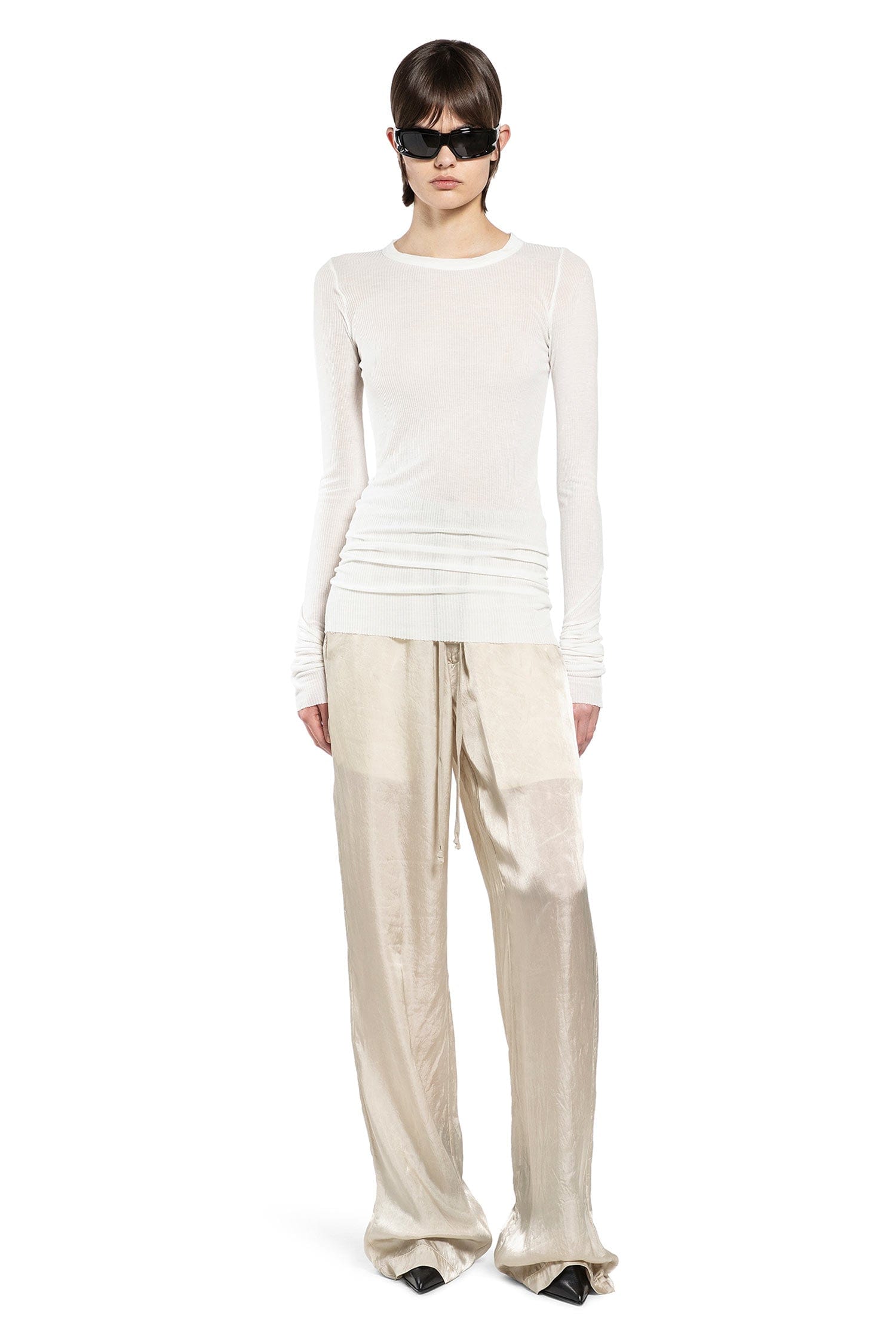 Rick Owens Temple Rib Long Sleeve T-Shirt