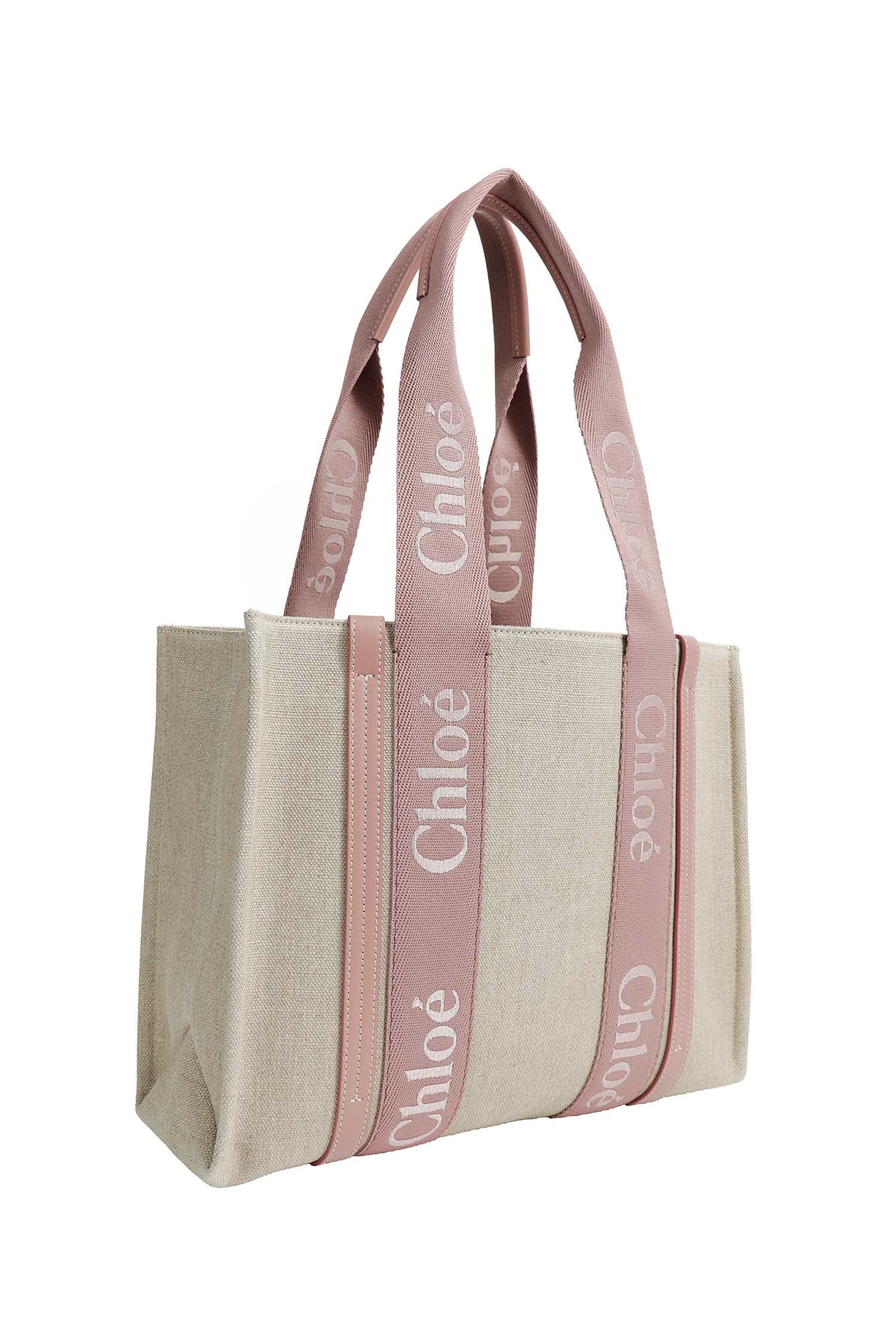 Chloe Woody Tote Bag in Linen