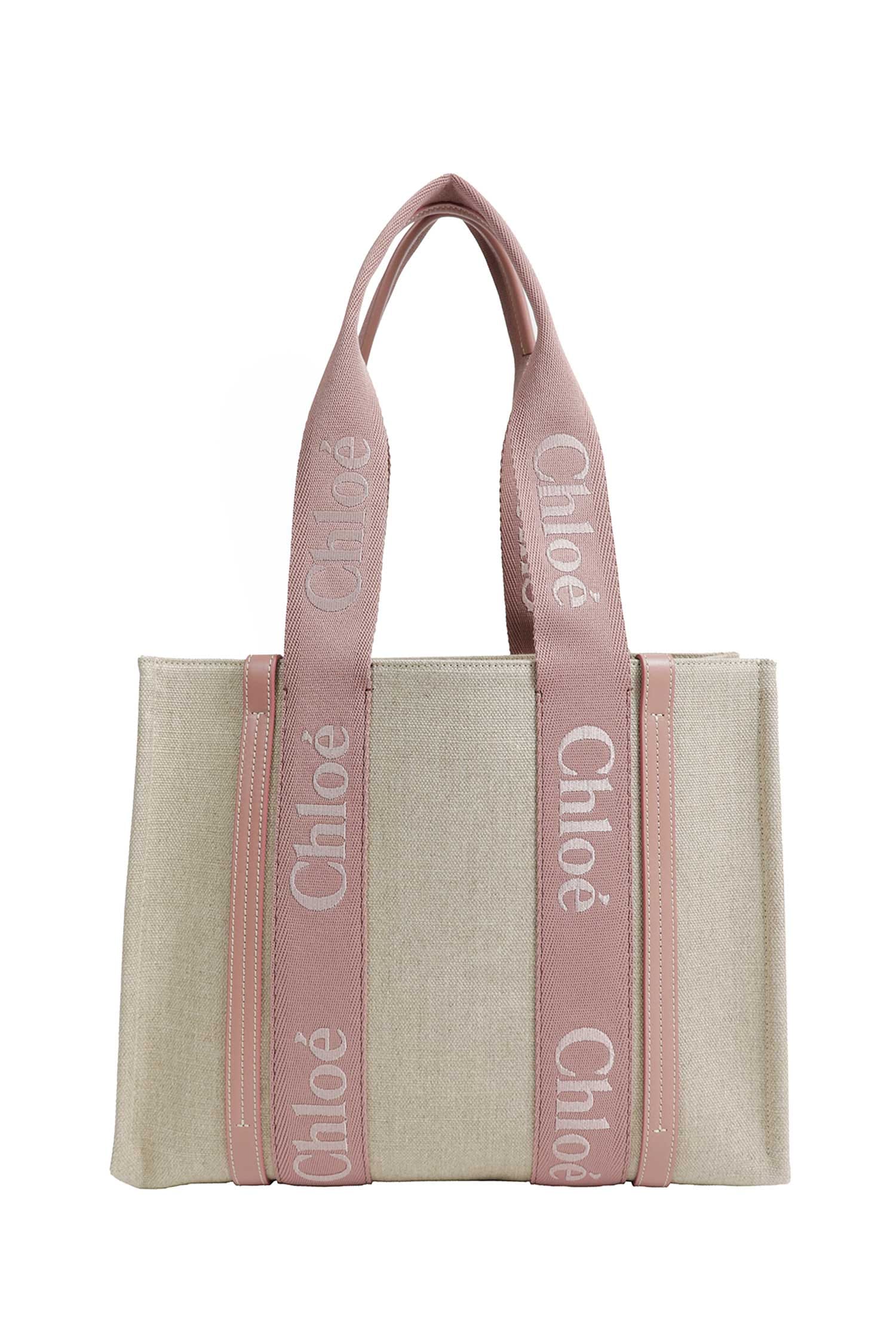Chloe Woody Tote Bag in Linen