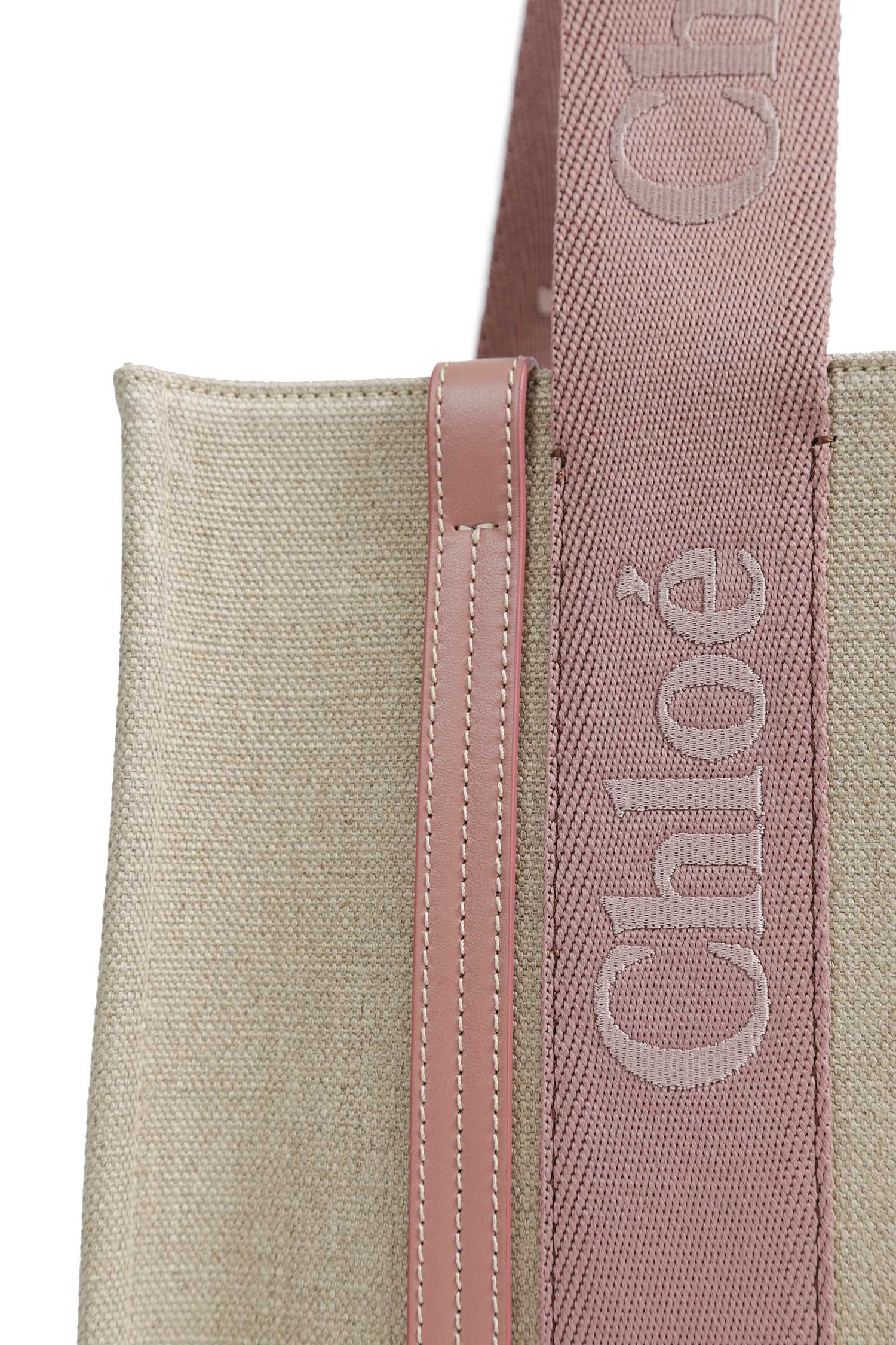Chloe Woody Tote Bag in Linen