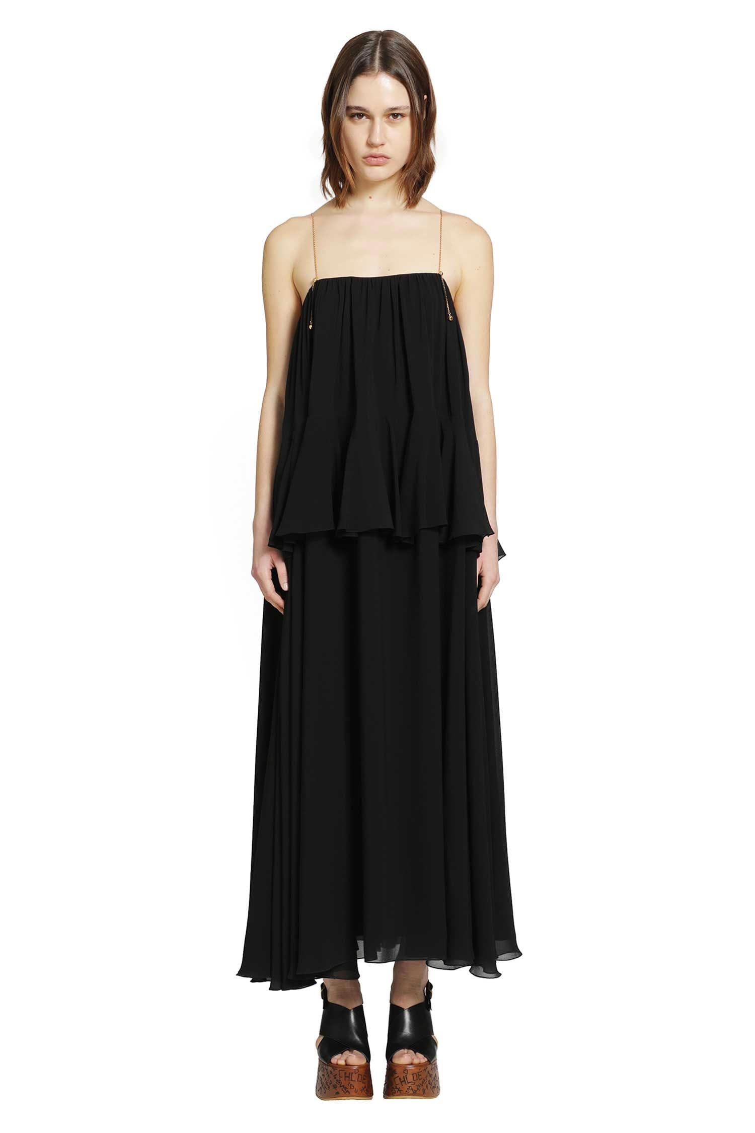 Chloe Silk Georgette Sleeveless Dress