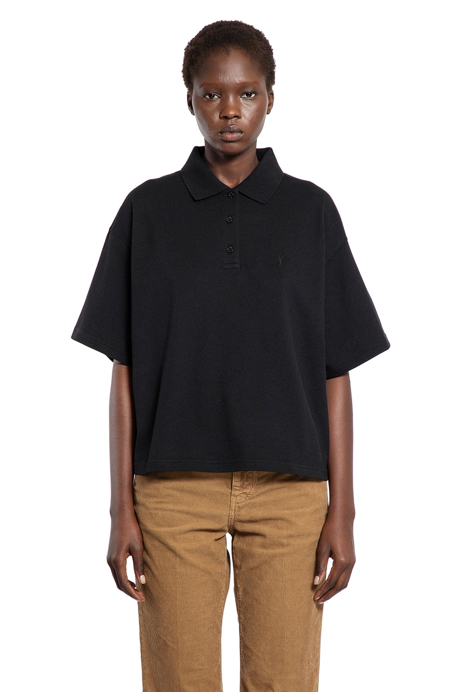 Saint Laurent Cassandre Polo Shirt in Piqué