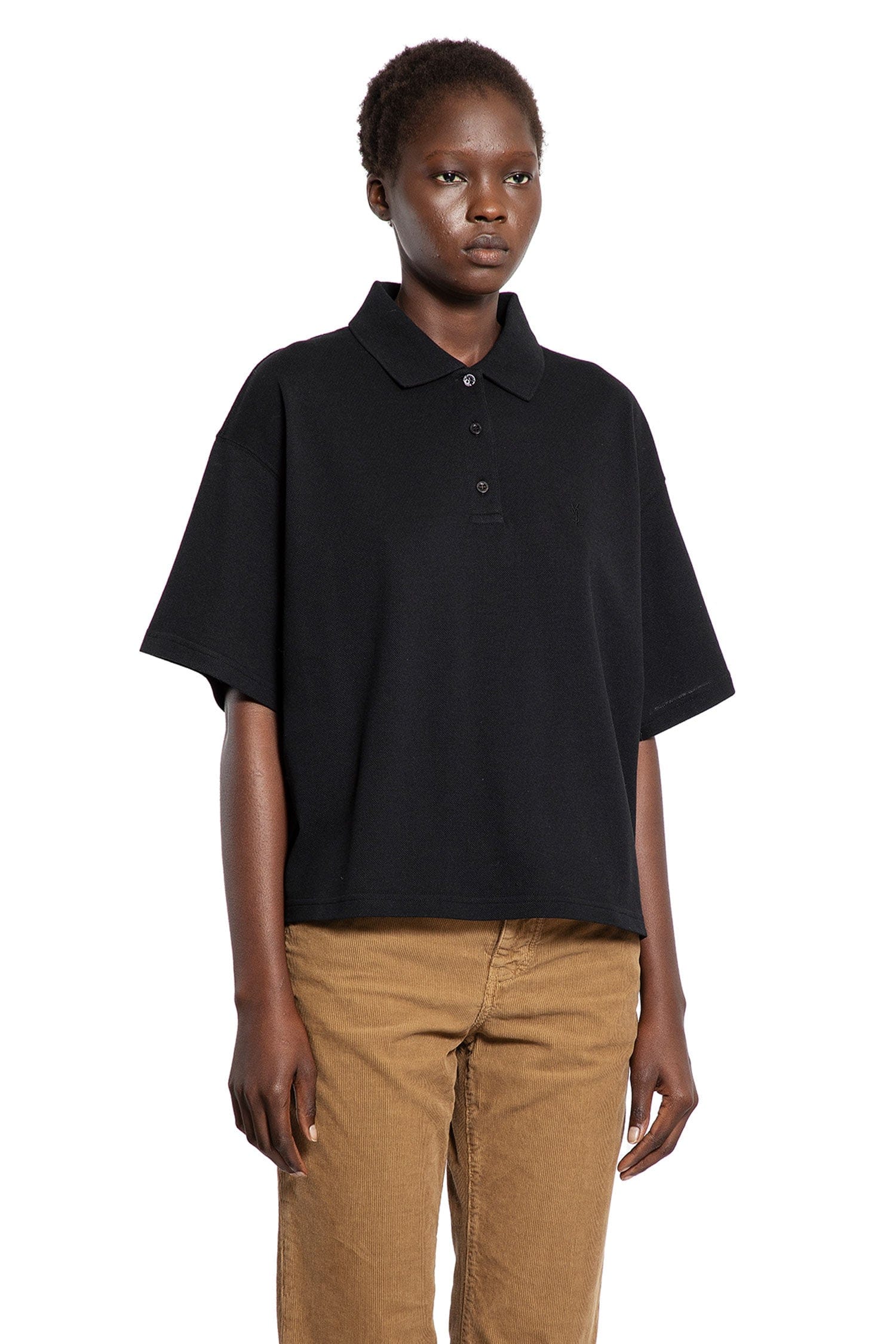 Saint Laurent Cassandre Polo Shirt in Piqué