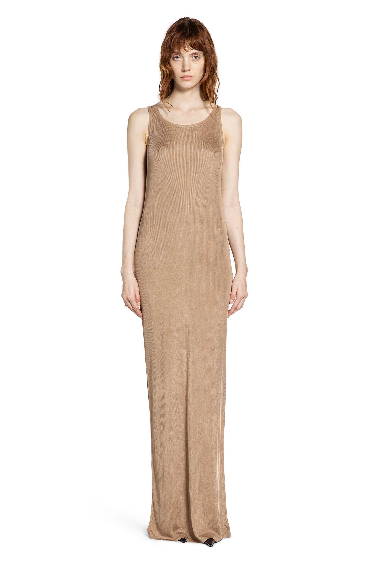 Saint Laurent Long Tank Dress in Rib Knit