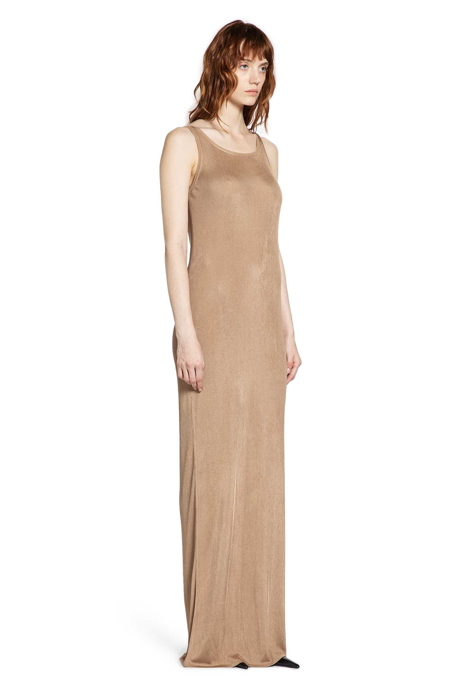 Saint Laurent Long Tank Dress in Rib Knit