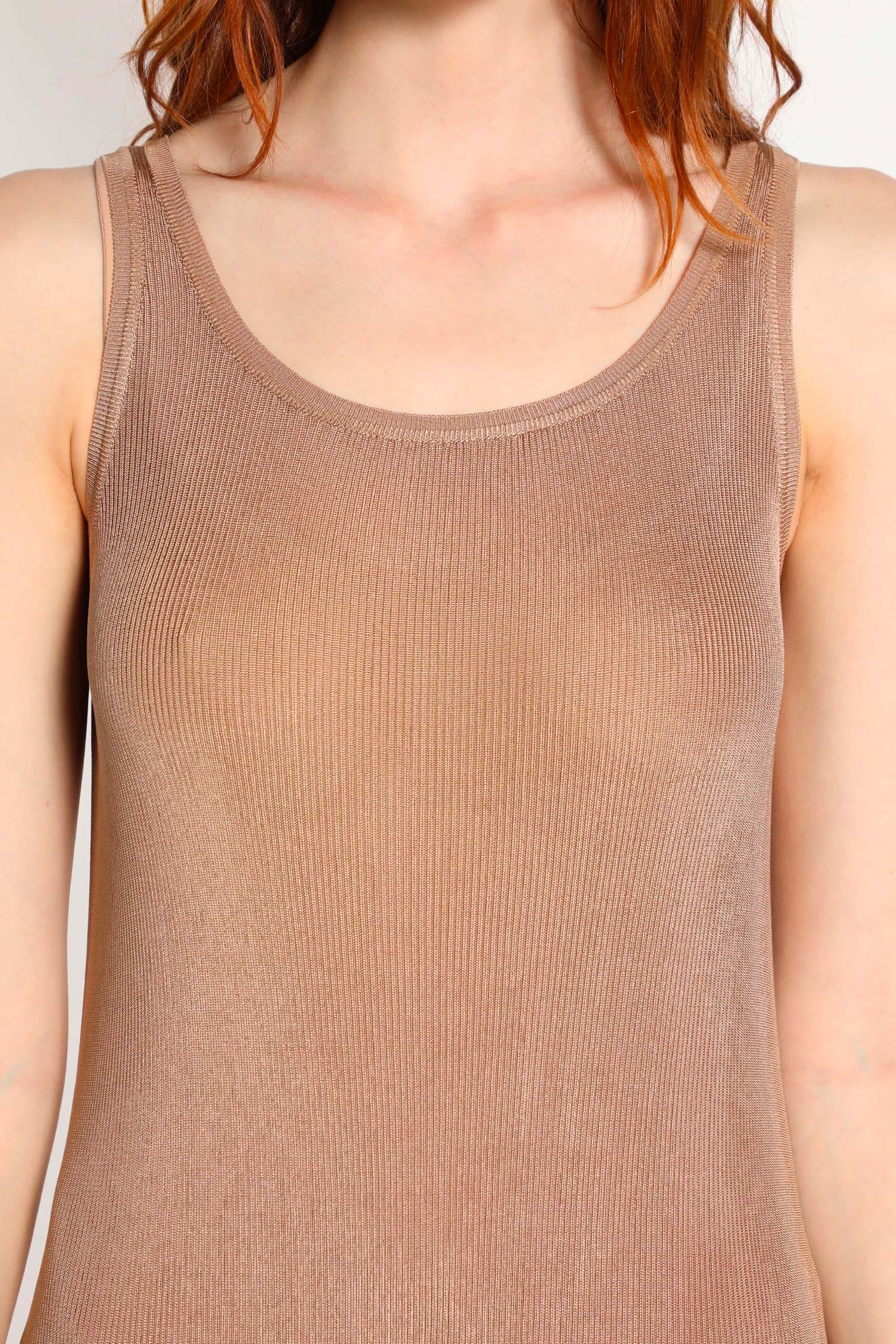 Saint Laurent Long Tank Dress in Rib Knit