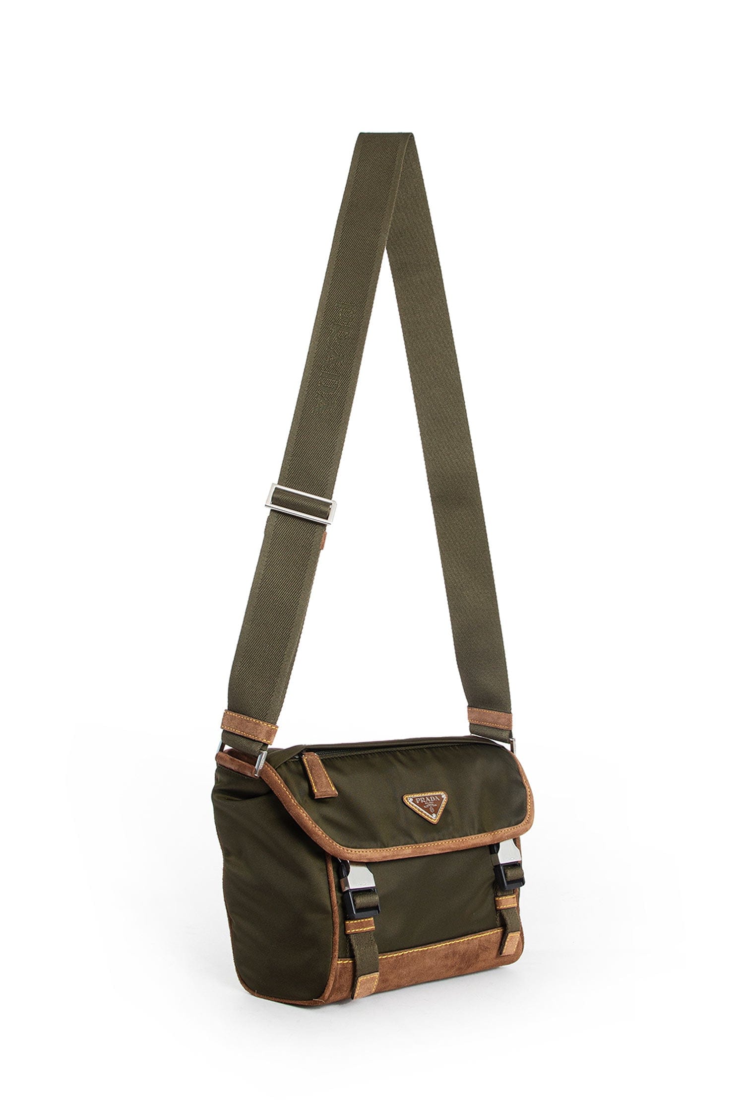 Prada Medium Re-Nylon and Suede Shoulder Bag