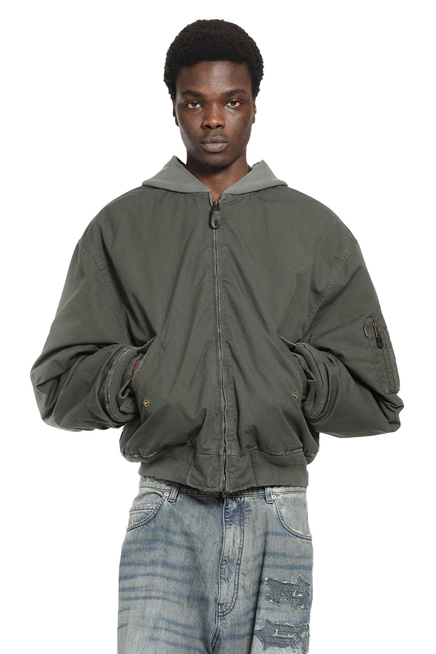 Balenciaga Hooded Standard Bomber Jacket