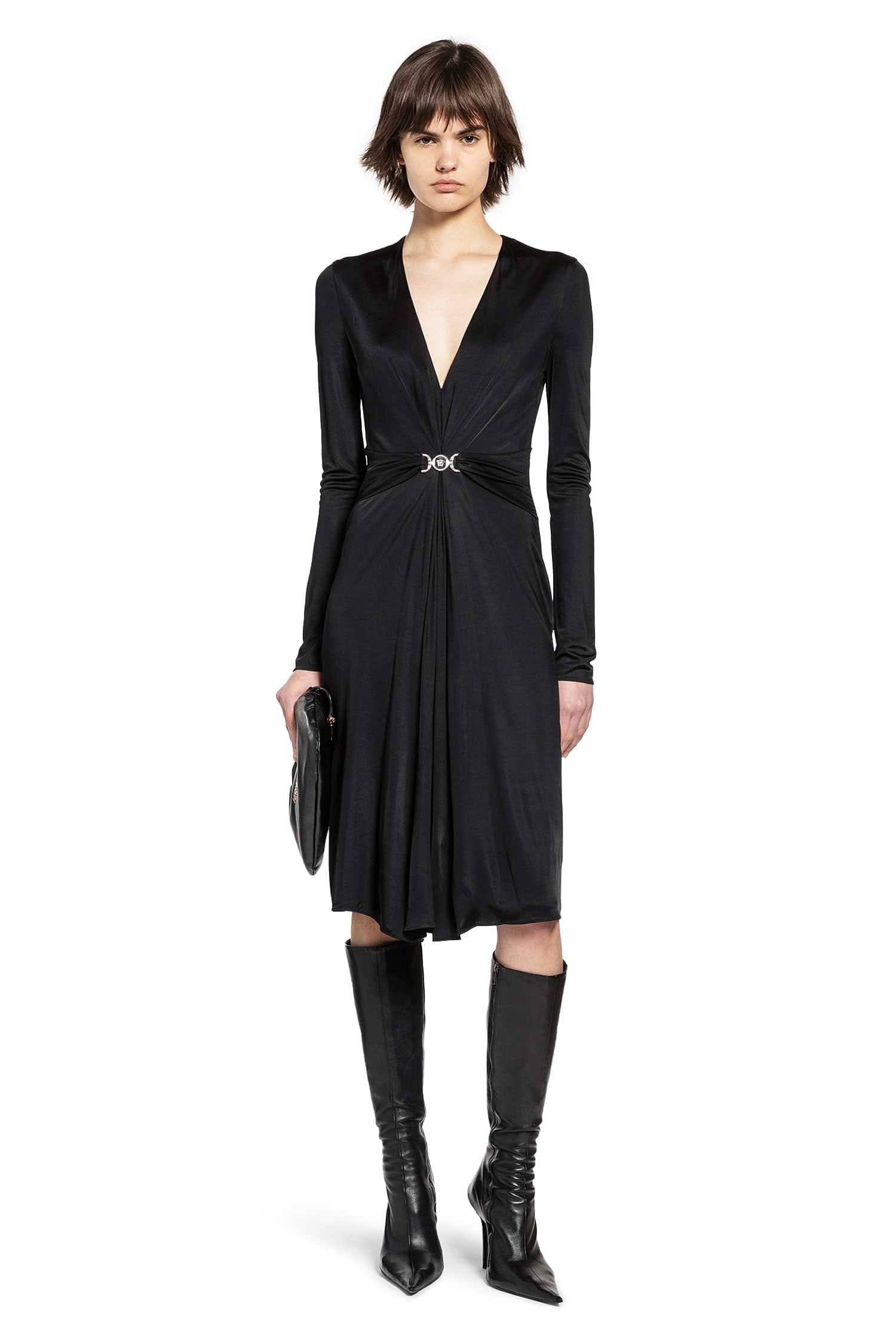Versace Viscose Jersey Midi Dress