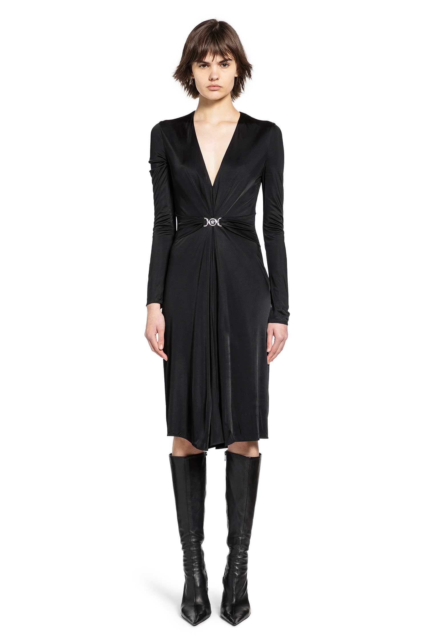 Versace Viscose Jersey Midi Dress