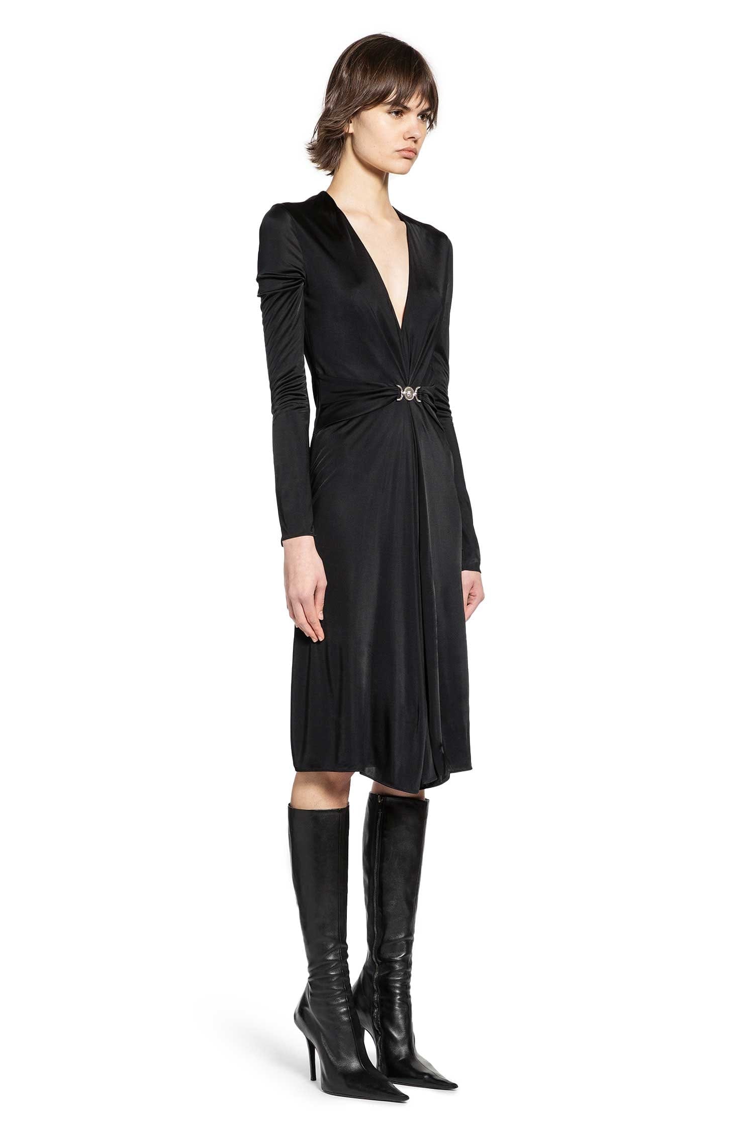 Versace Viscose Jersey Midi Dress