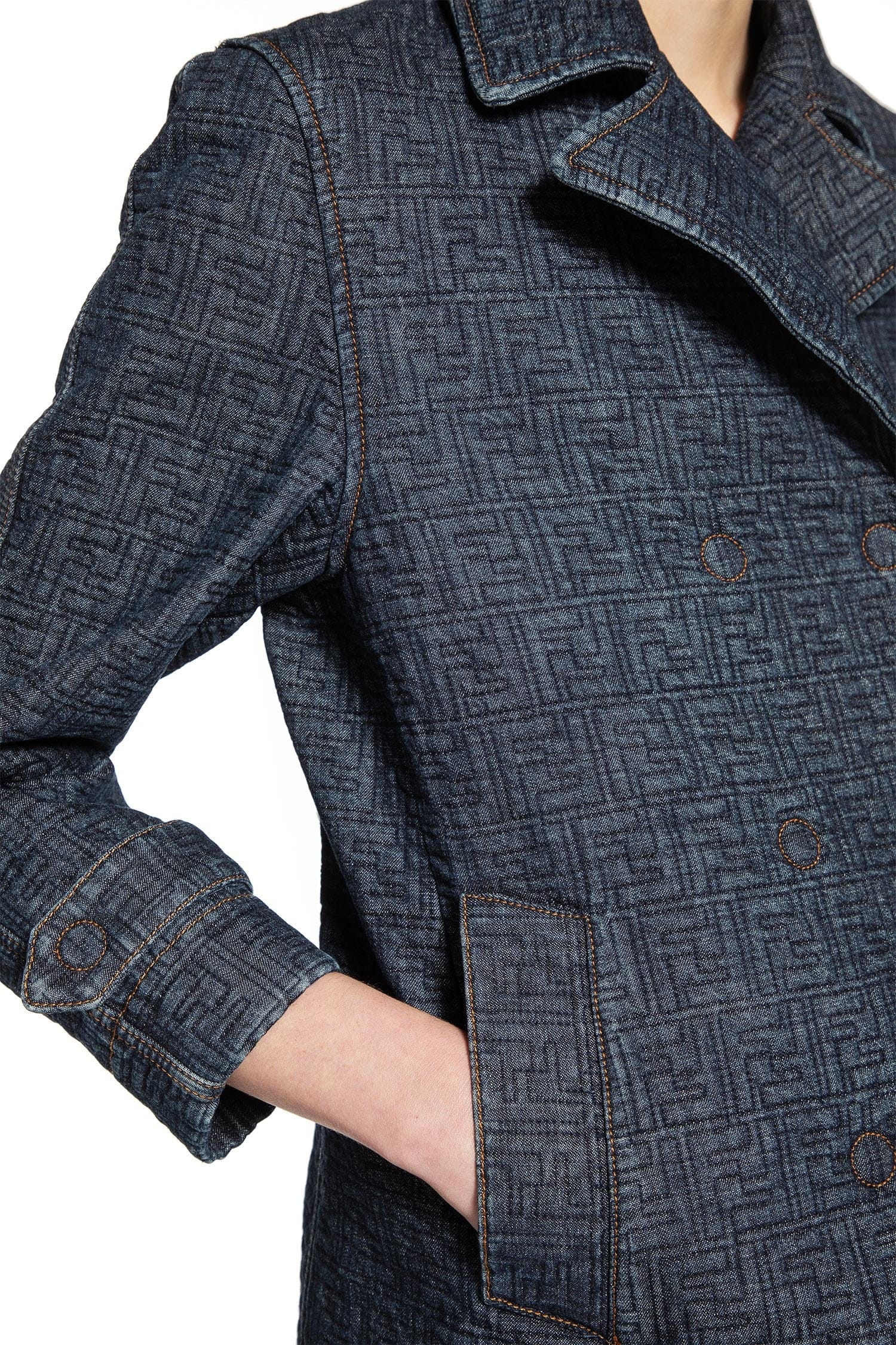Fendi Quilted FF Denim Jacket