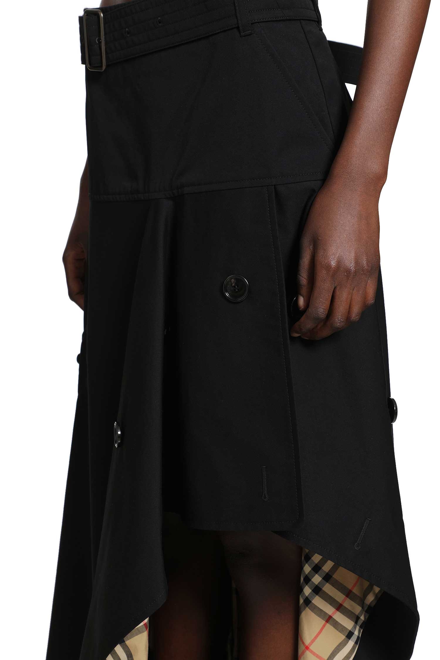 Burberry Gabardine Asymmetric Trench Skirt