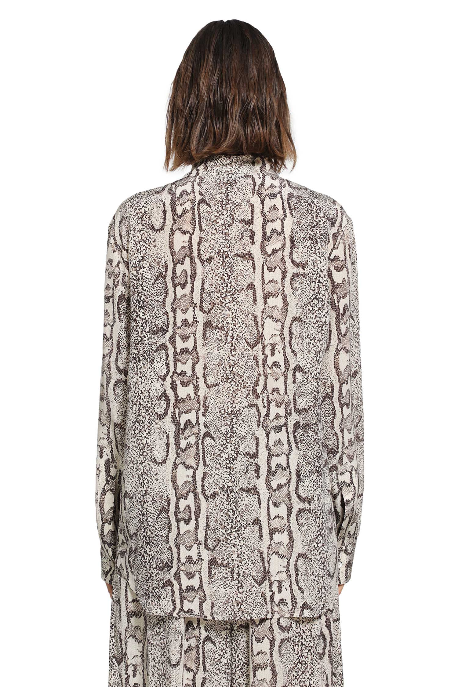 Balenciaga Python Print Silk Shirt