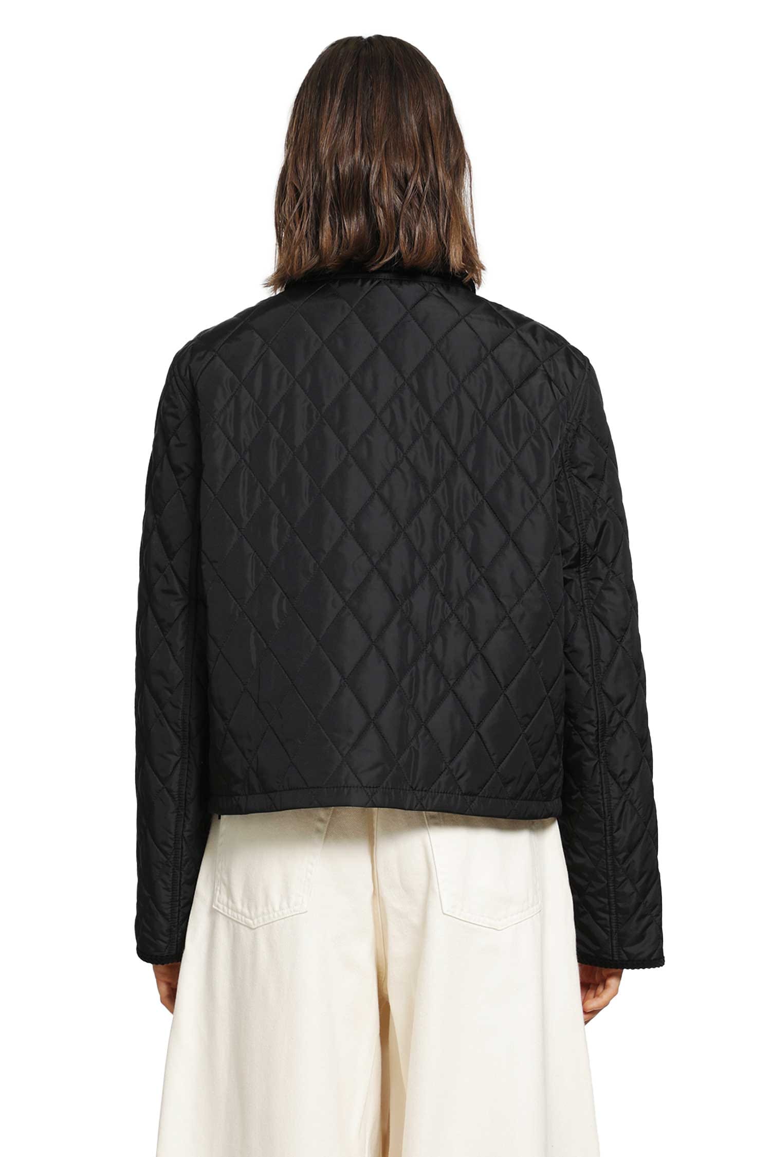 Burberry Cropped Quilted Nylon Jacket