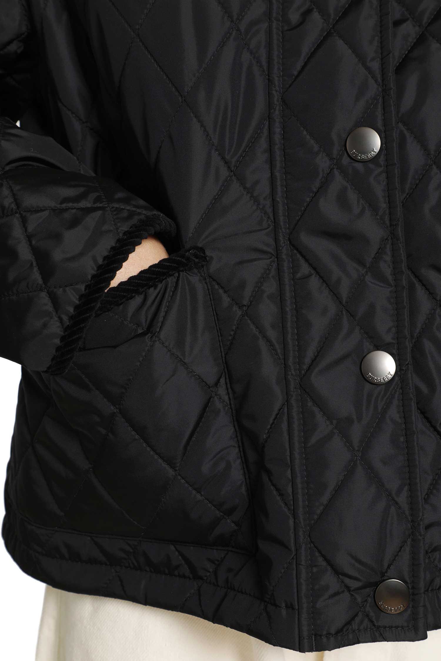 Burberry Cropped Quilted Nylon Jacket