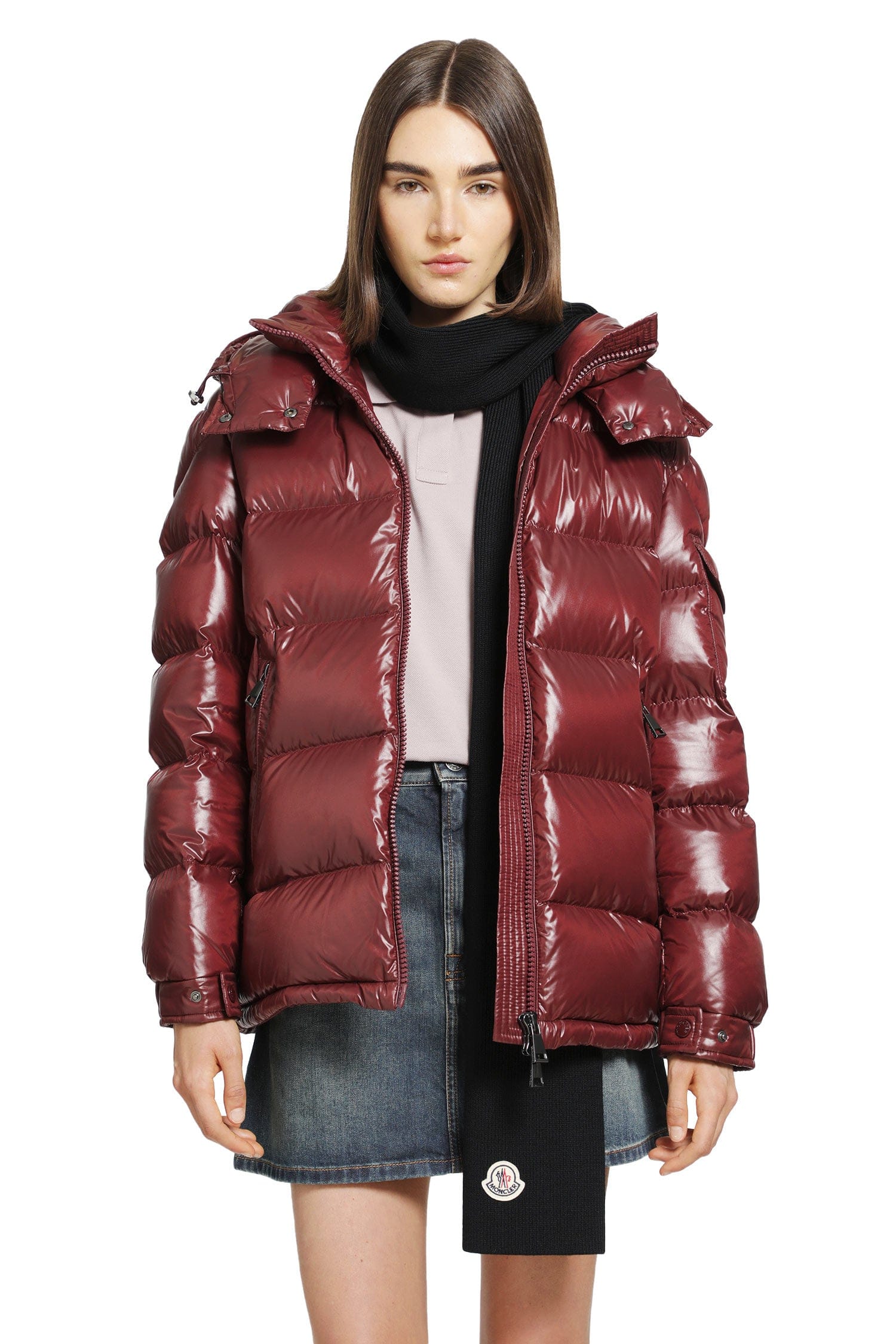 Moncler Maire Hooded Short Down Jacket