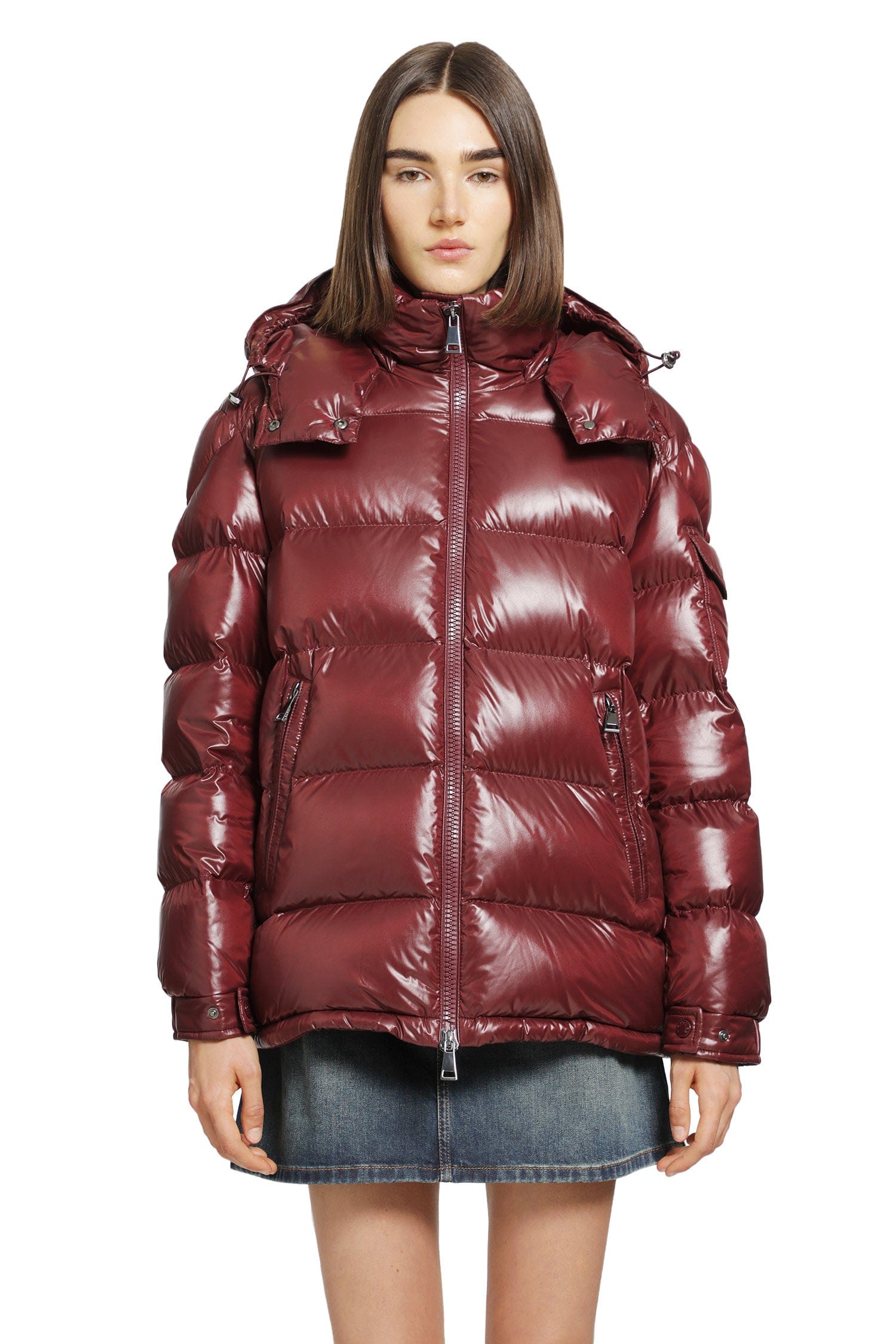 Moncler Maire Hooded Short Down Jacket