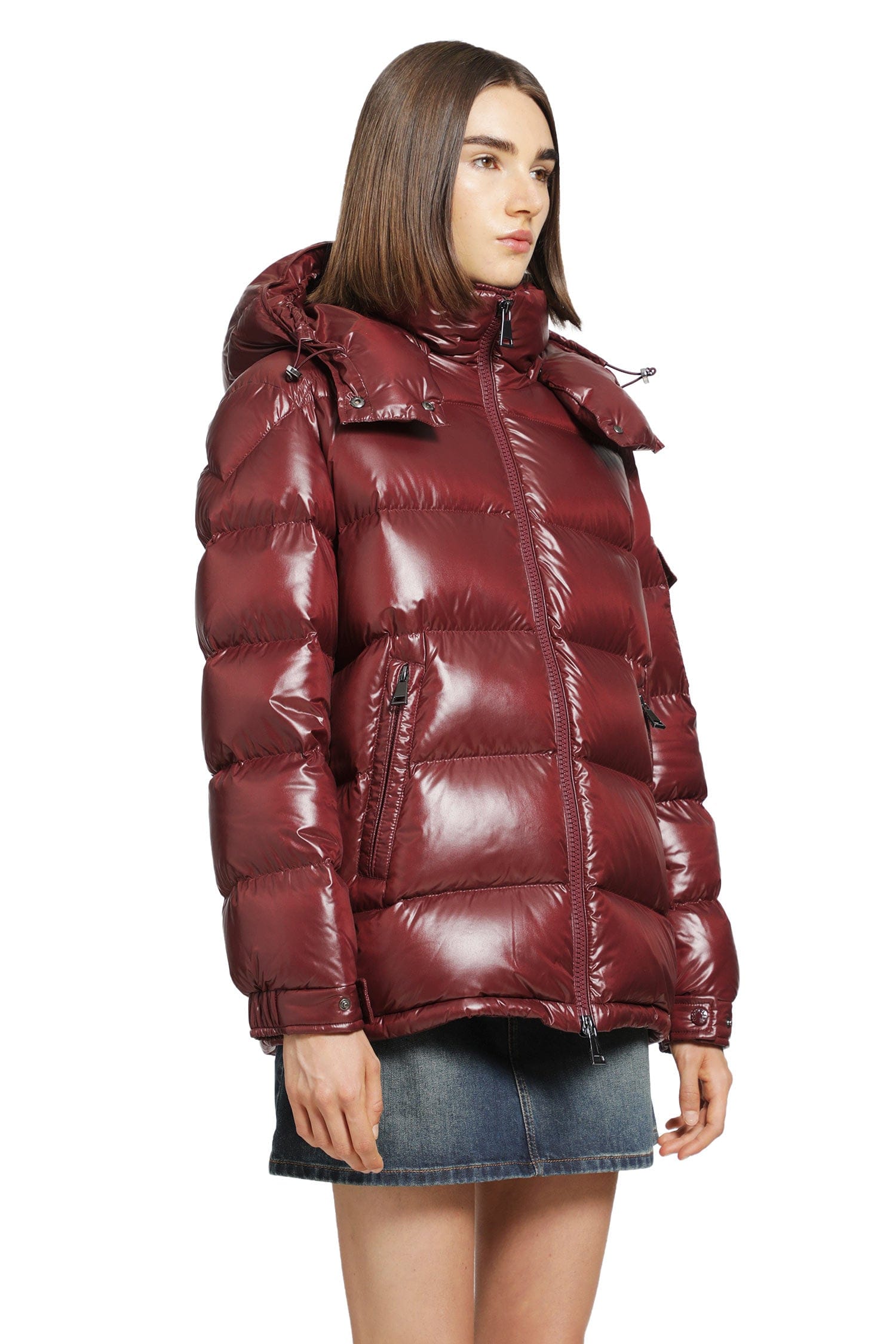 Moncler Maire Hooded Short Down Jacket