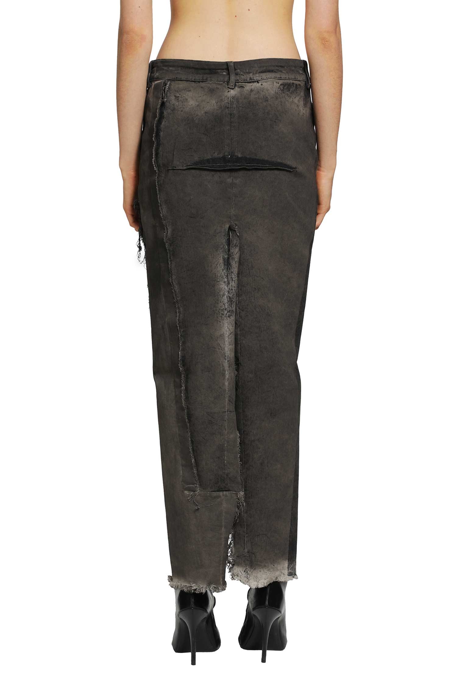Rick Owens Tower Denim Sliced Skirt
