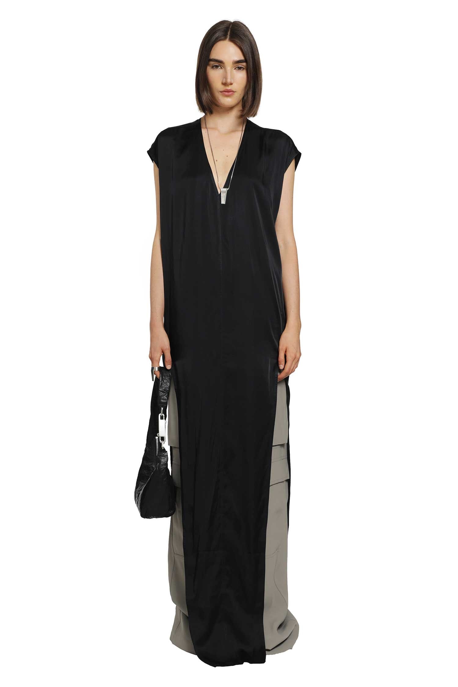 Rick Owens Tower Arrowhead Gown in Washed Charmeuse